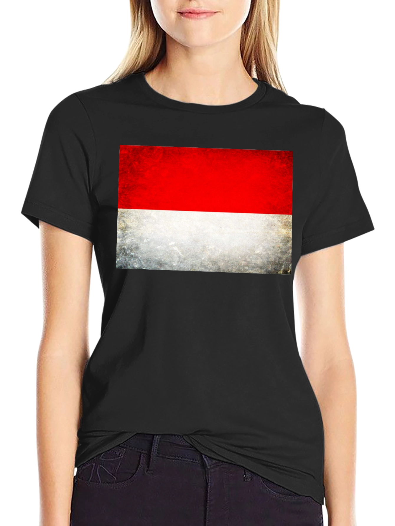 Indonesia Flag Grunge T-Shirt - National Pride Tee