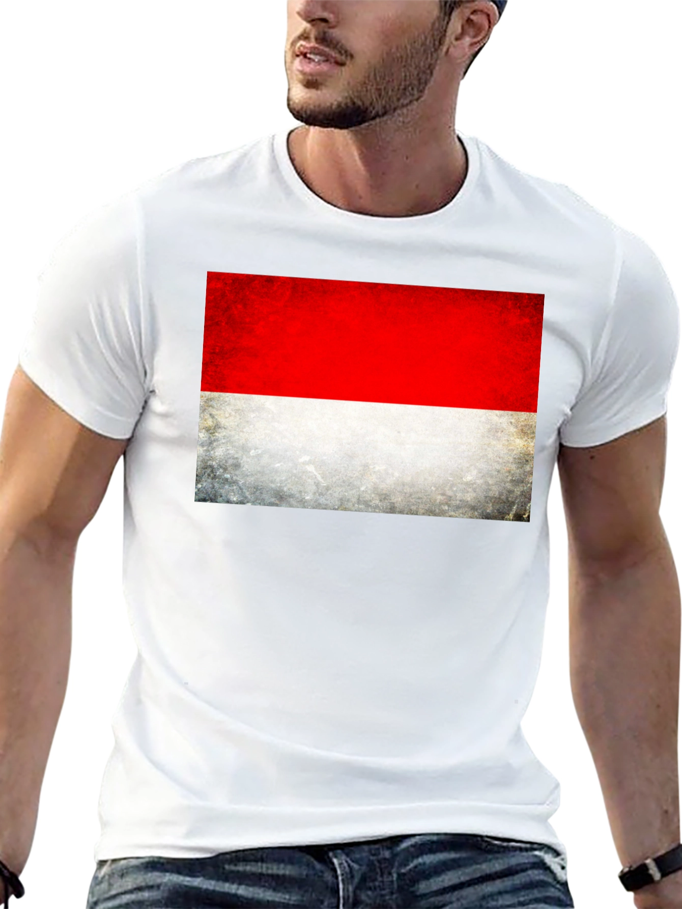 Indonesia Flag Grunge T-Shirt - National Pride Tee