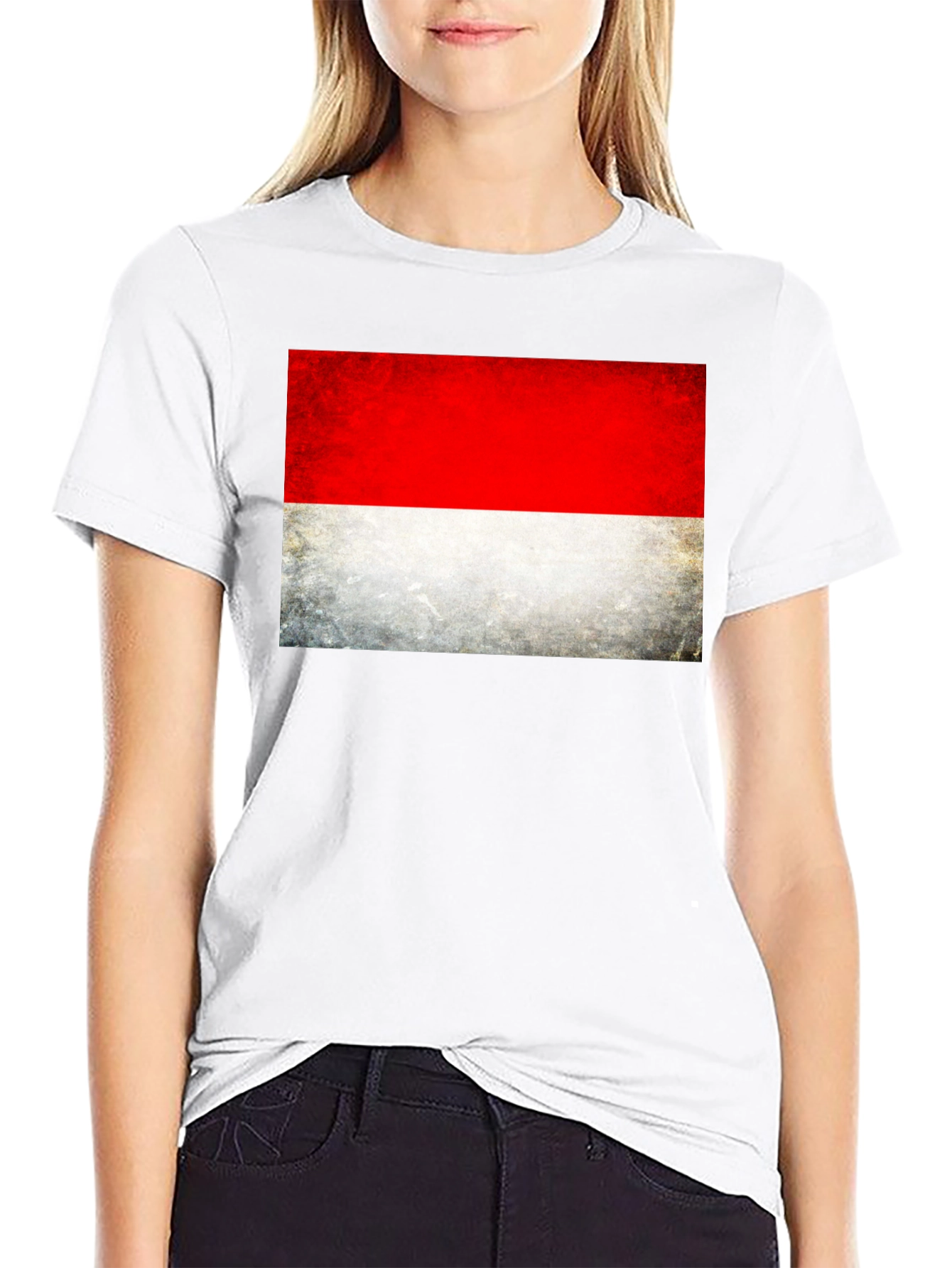 Indonesia Flag Grunge T-Shirt - National Pride Tee