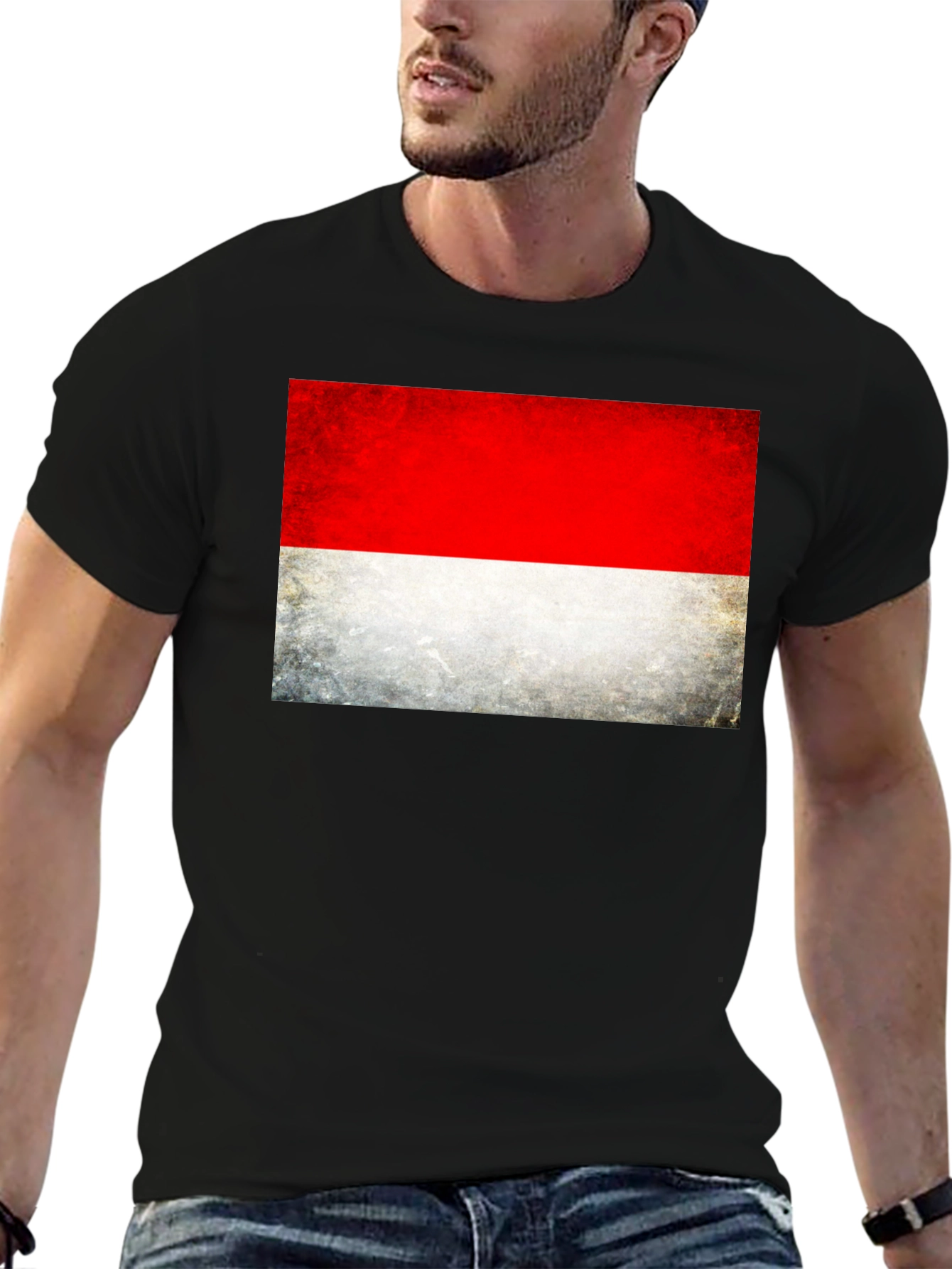 Indonesia Flag Grunge T-Shirt - National Pride Tee