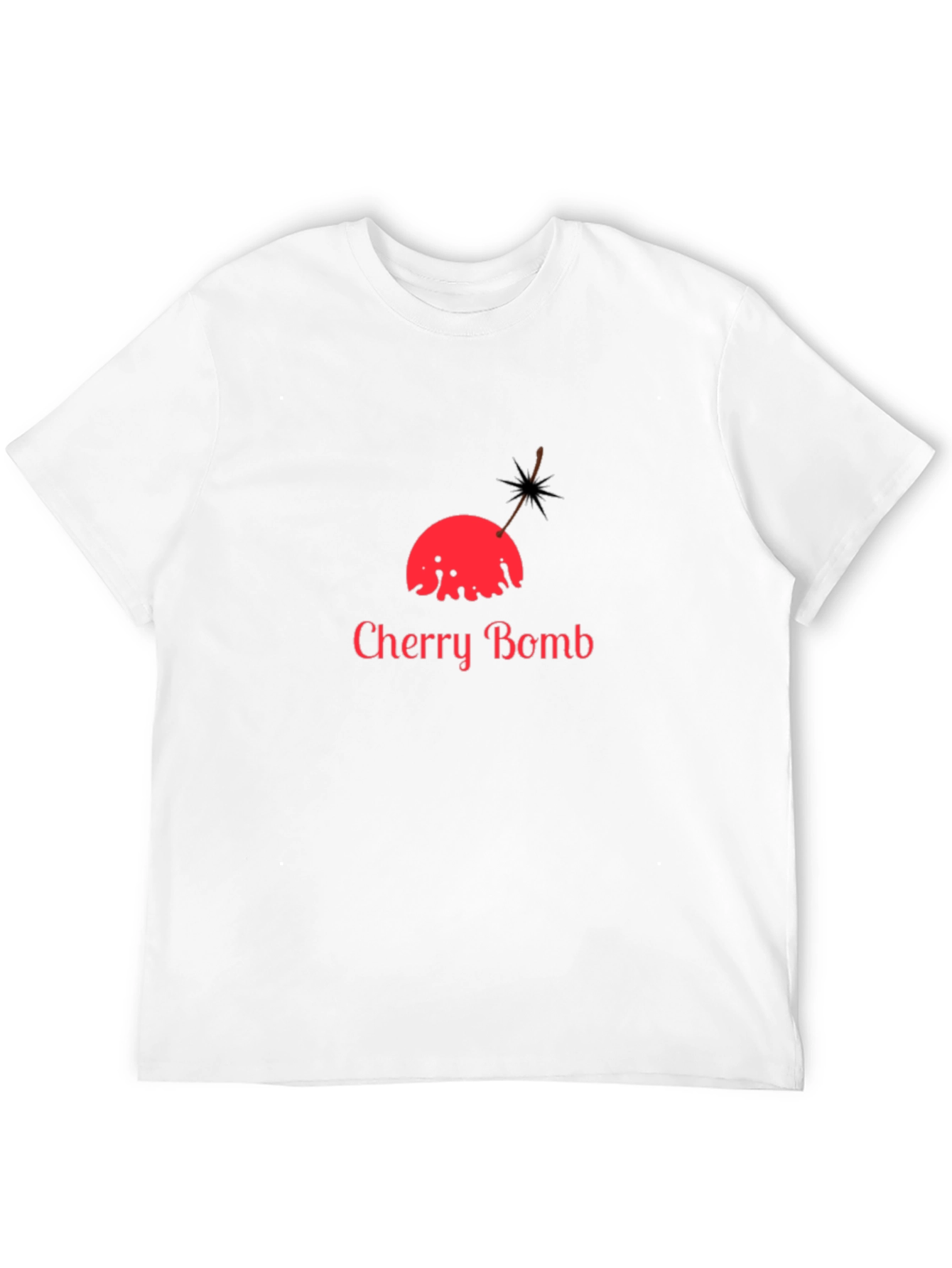 Cherry Bomb Graphic Tee - Bold Black T-Shirt