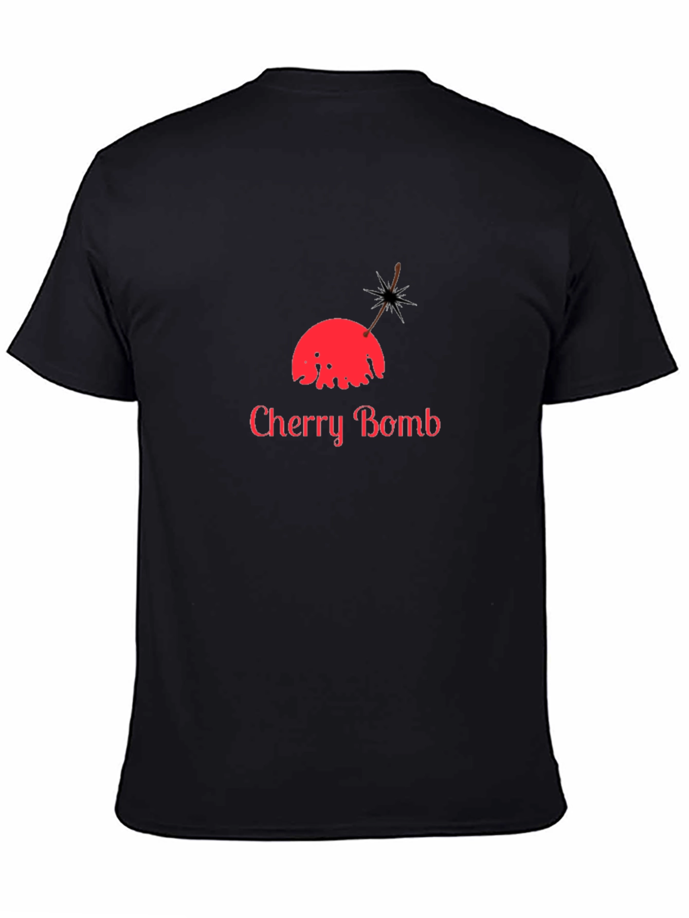 Cherry Bomb Graphic Tee - Bold Black T-Shirt