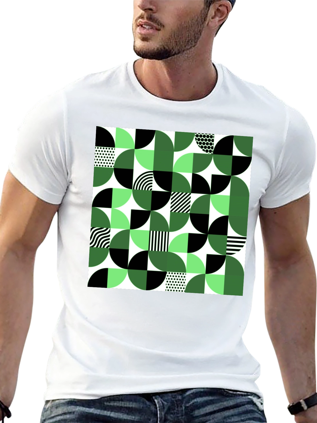 Geometric Pattern T-Shirt - Abstract Design