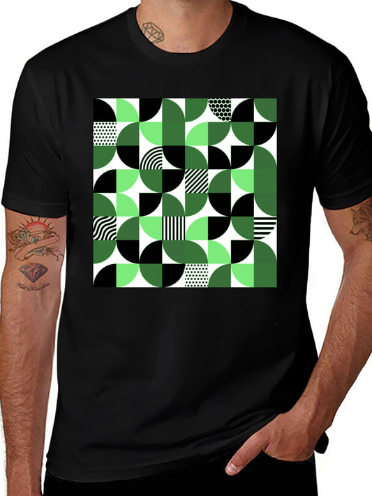 Geometric Pattern T-Shirt - Abstract Design