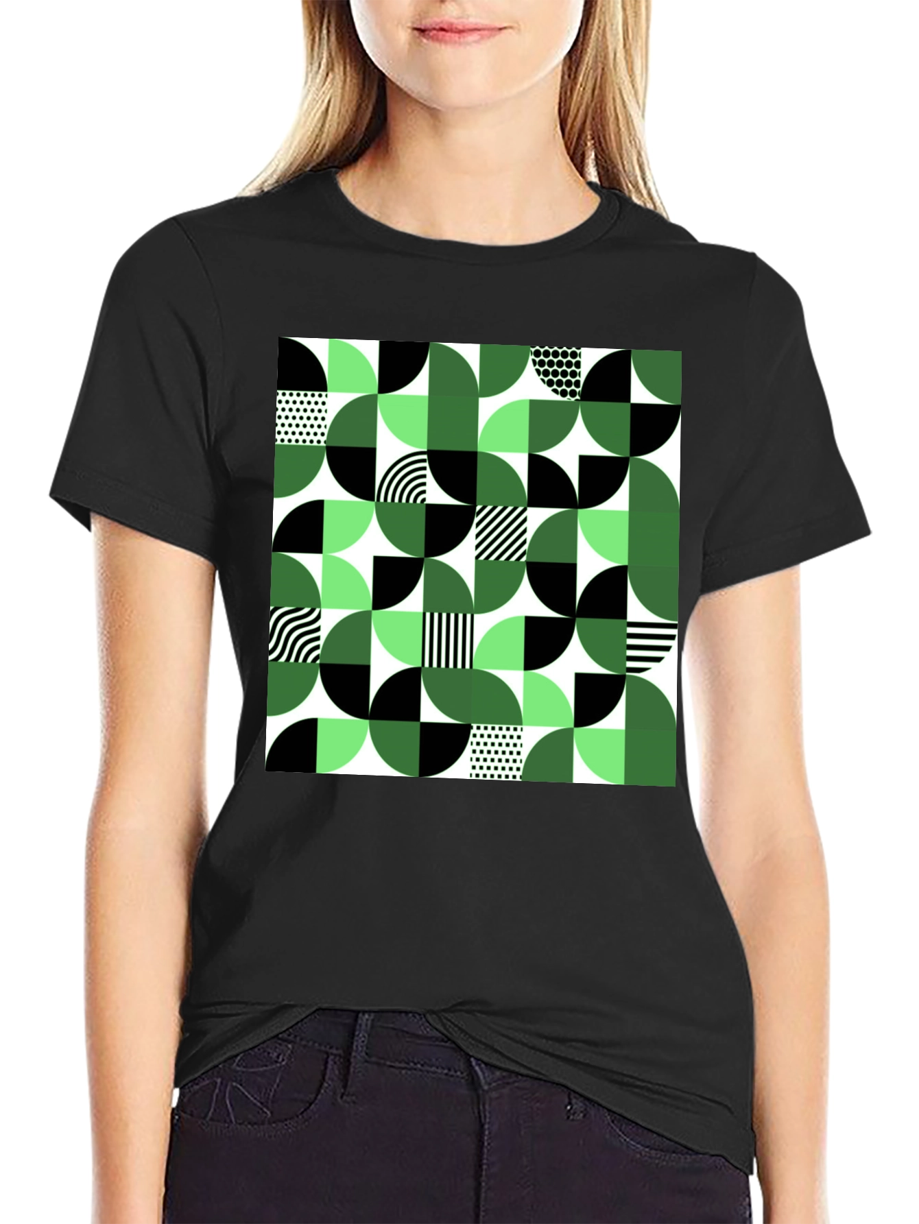 Geometric Pattern T-Shirt - Abstract Design