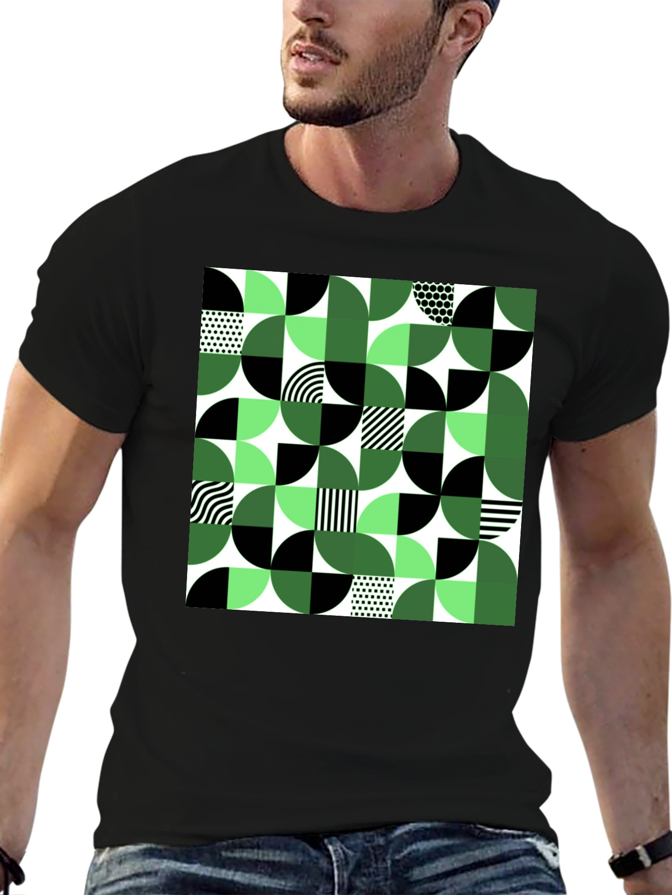 Geometric Pattern T-Shirt - Abstract Design