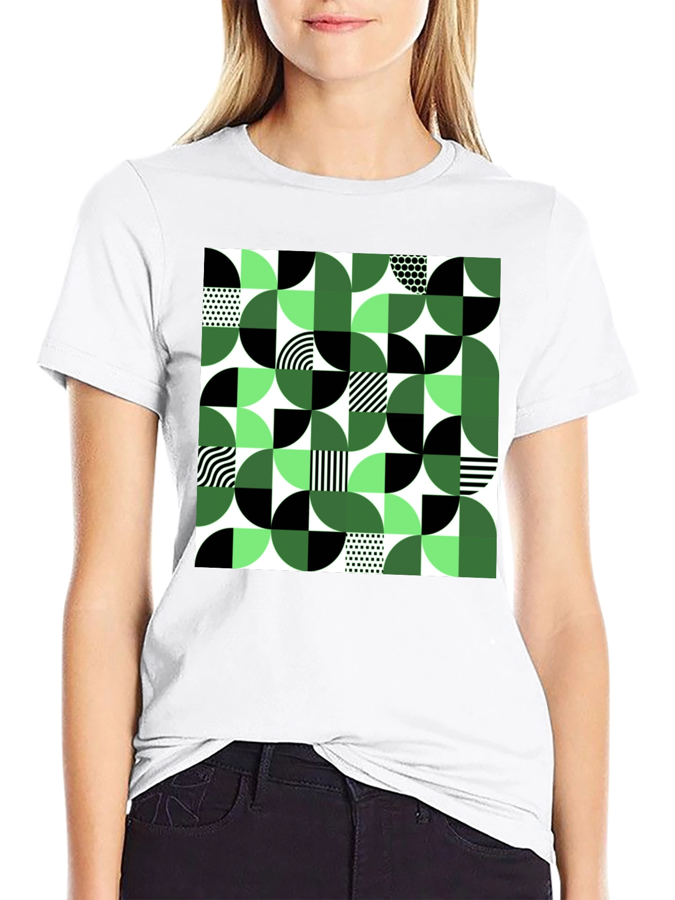 Geometric Pattern T-Shirt - Abstract Design