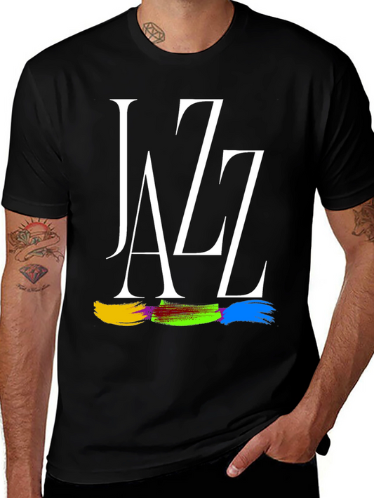 Jazz Graphic Print Black T-Shirt