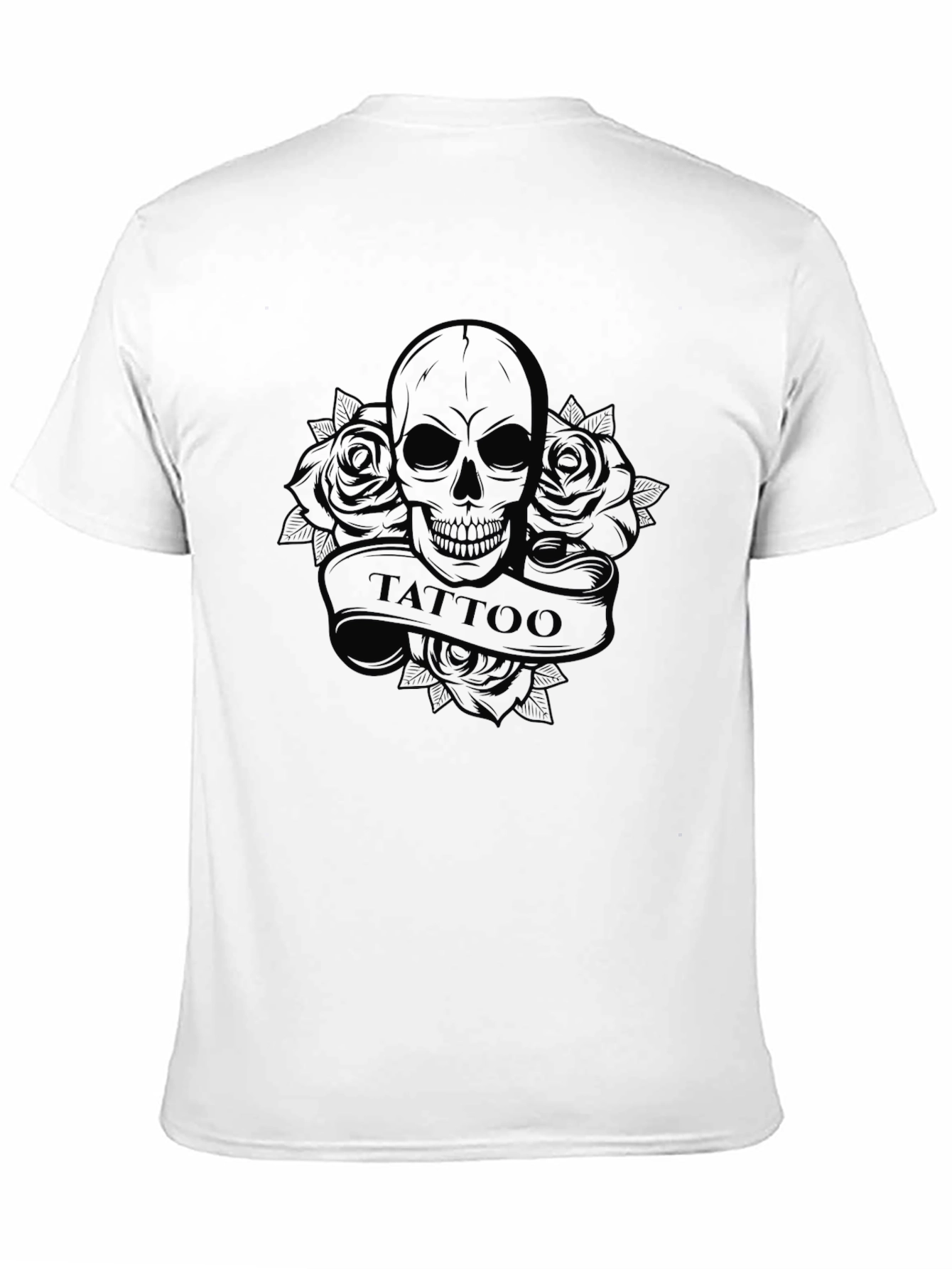 Skull & Roses Tattoo Graphic T-Shirt