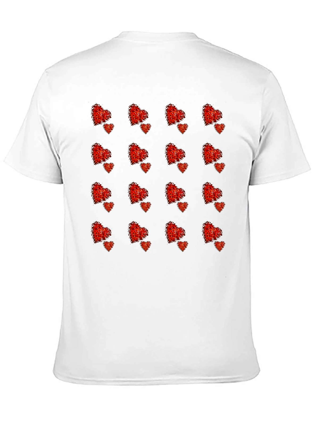 Heart Pattern Tee - Stylish Black T-Shirt