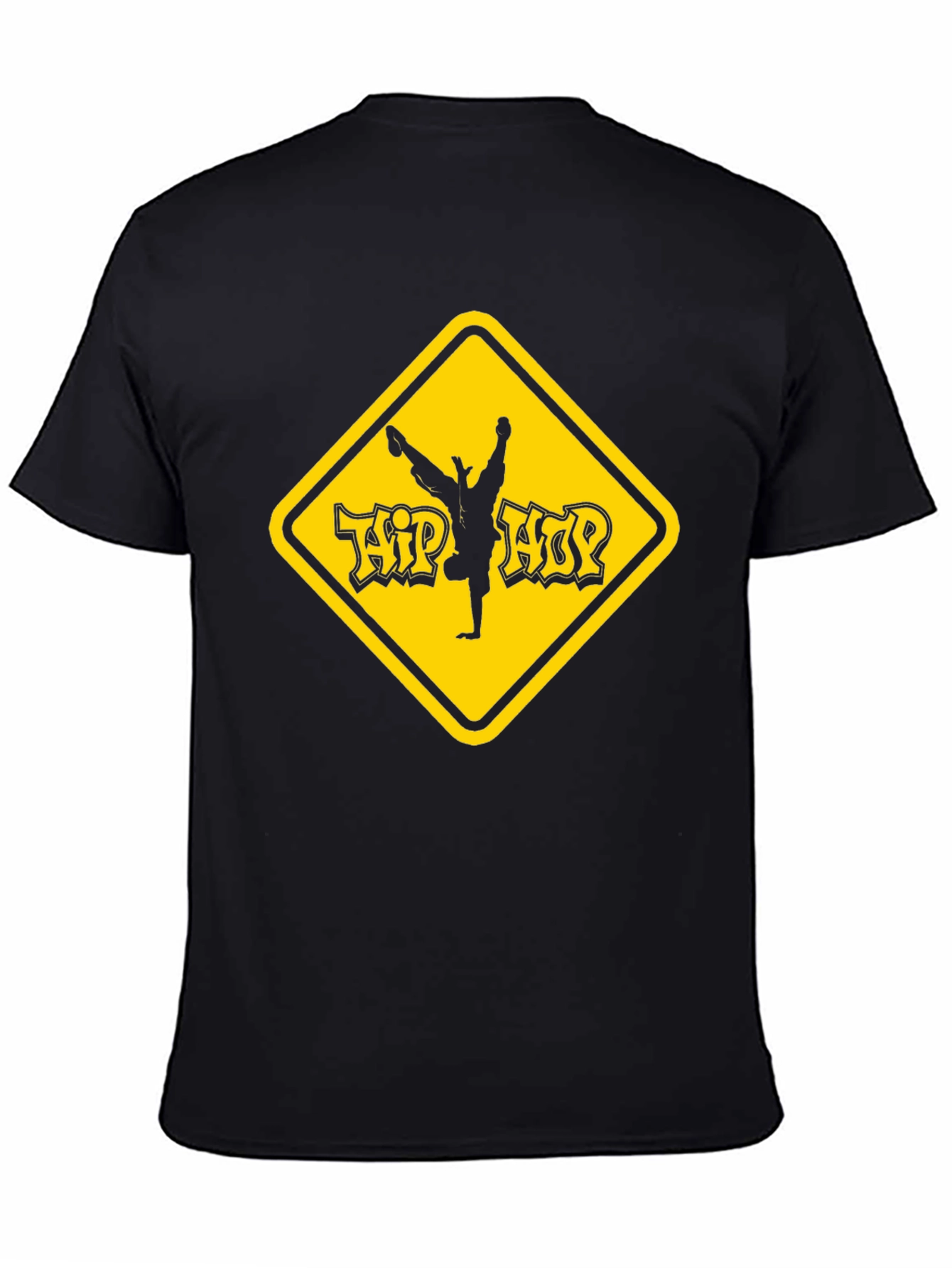 Hip Hop Dancer Graphic Tee - Black Cotton T-Shirt