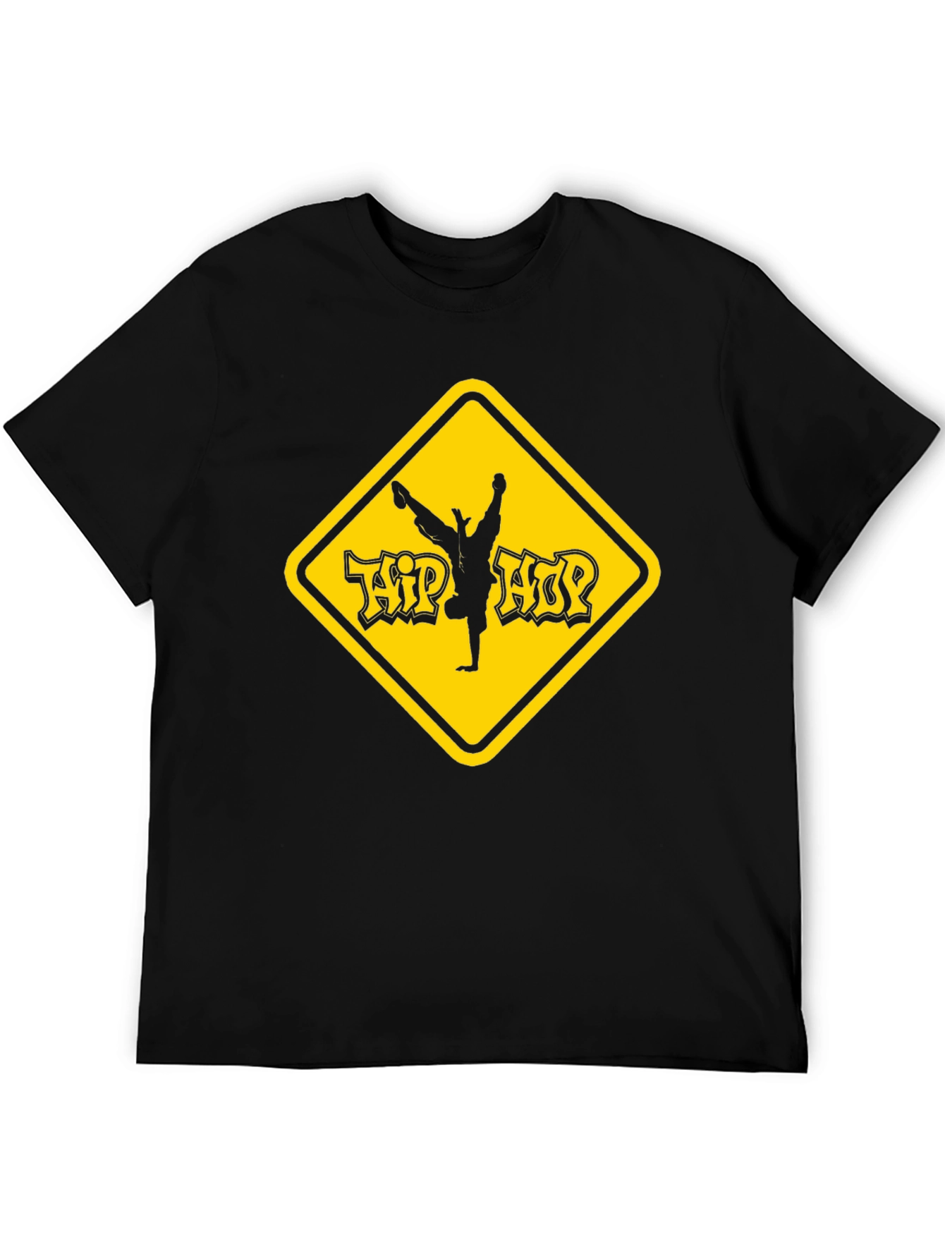 Hip Hop Dancer Graphic Tee - Black Cotton T-Shirt