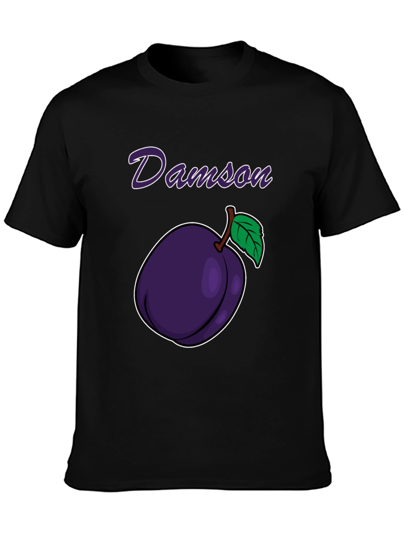 Damson Plum Graphic Tee - Black T-Shirt