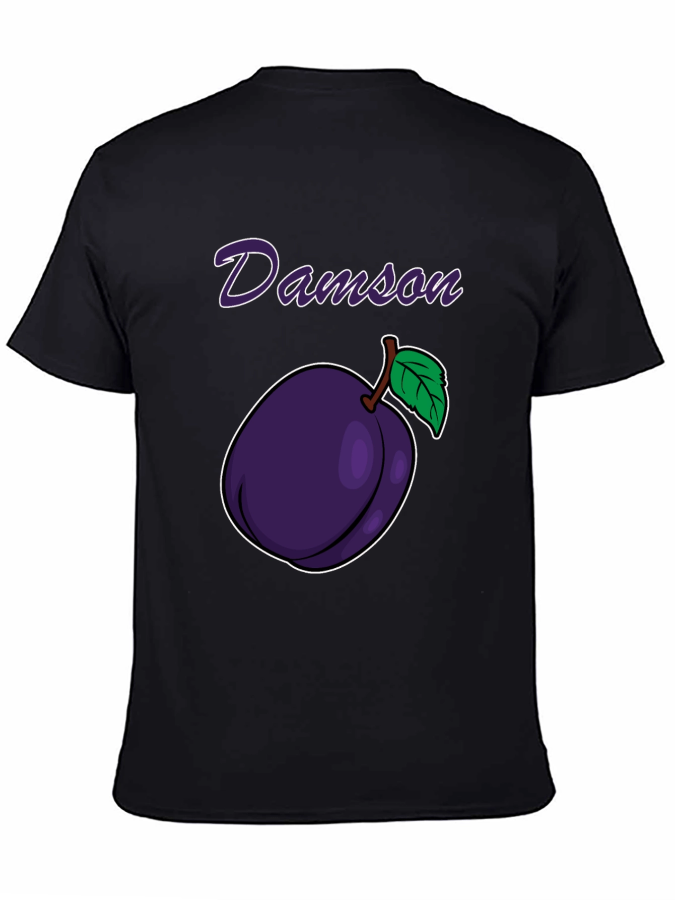 Damson Plum Graphic Tee - Black T-Shirt