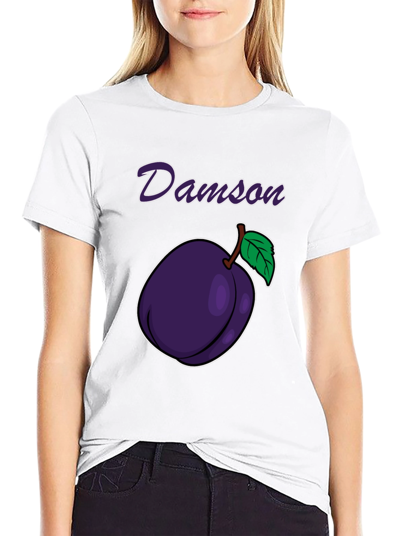 Damson Plum Graphic Tee - Black T-Shirt