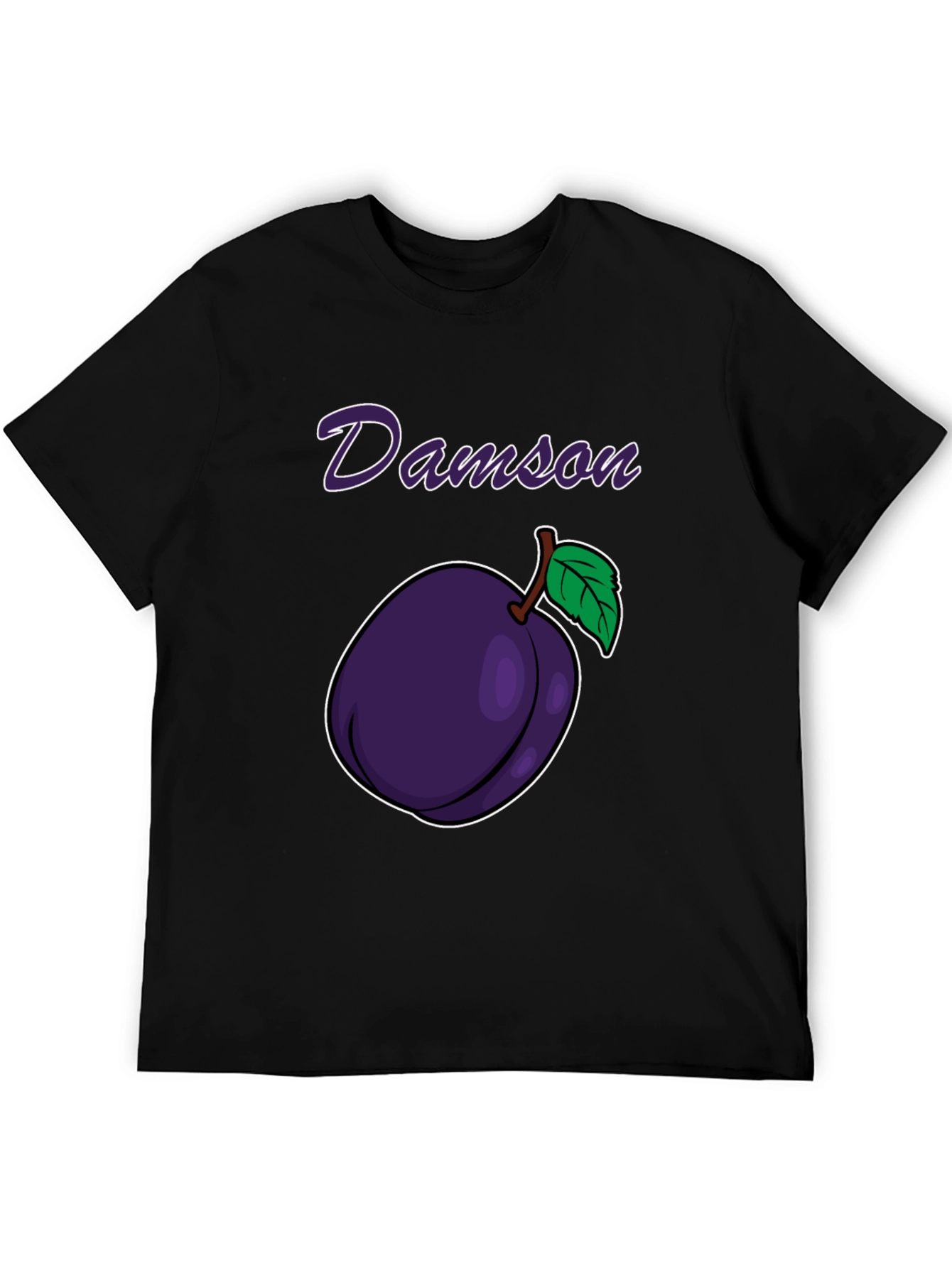 Damson Plum Graphic Tee - Black T-Shirt