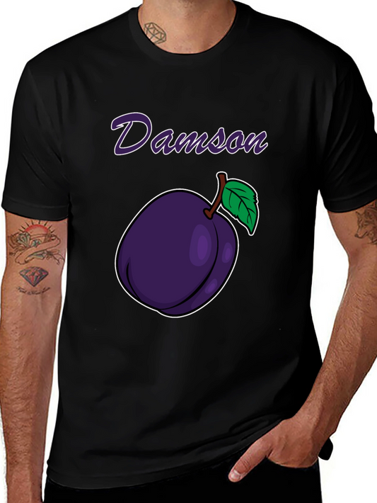Damson Plum Graphic Tee - Black T-Shirt