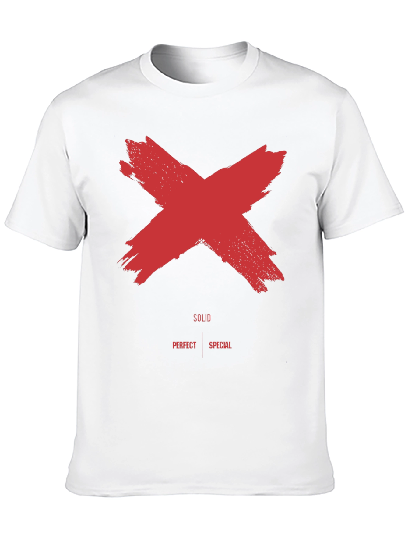 Red X Graphic Black T-Shirt - Solid Perfect Special