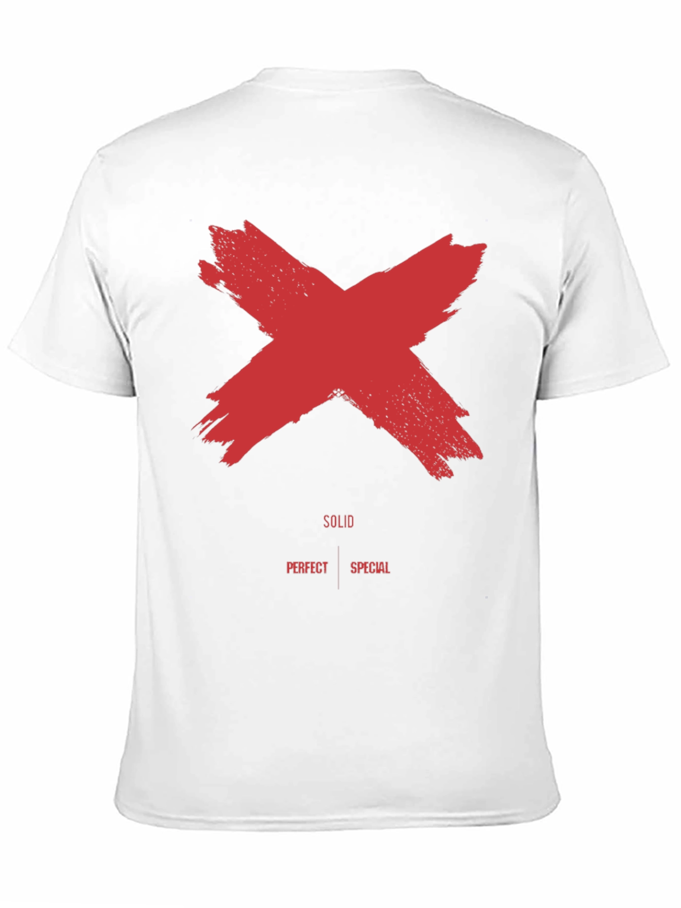 Red X Graphic Black T-Shirt - Solid Perfect Special