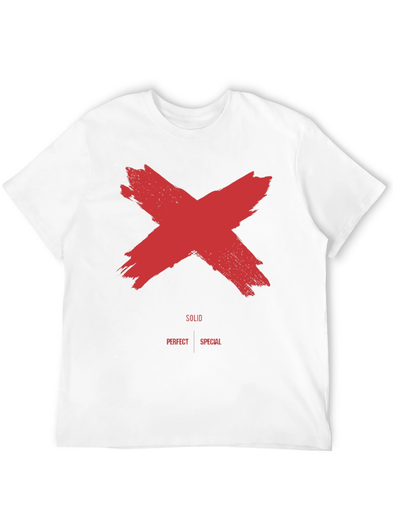 Red X Graphic Black T-Shirt - Solid Perfect Special