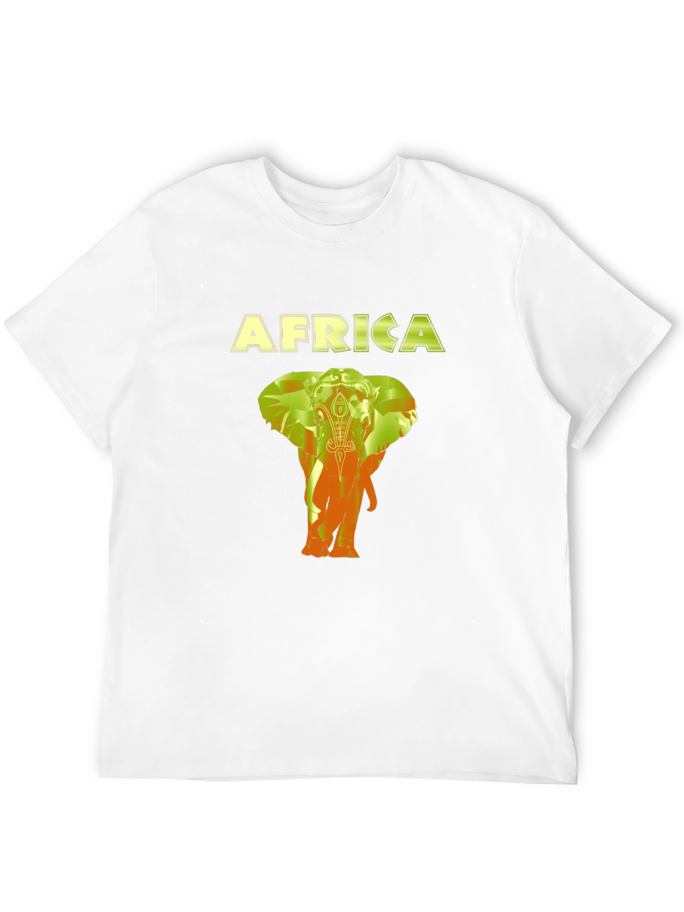Africa Elephant Graphic Black T-Shirt