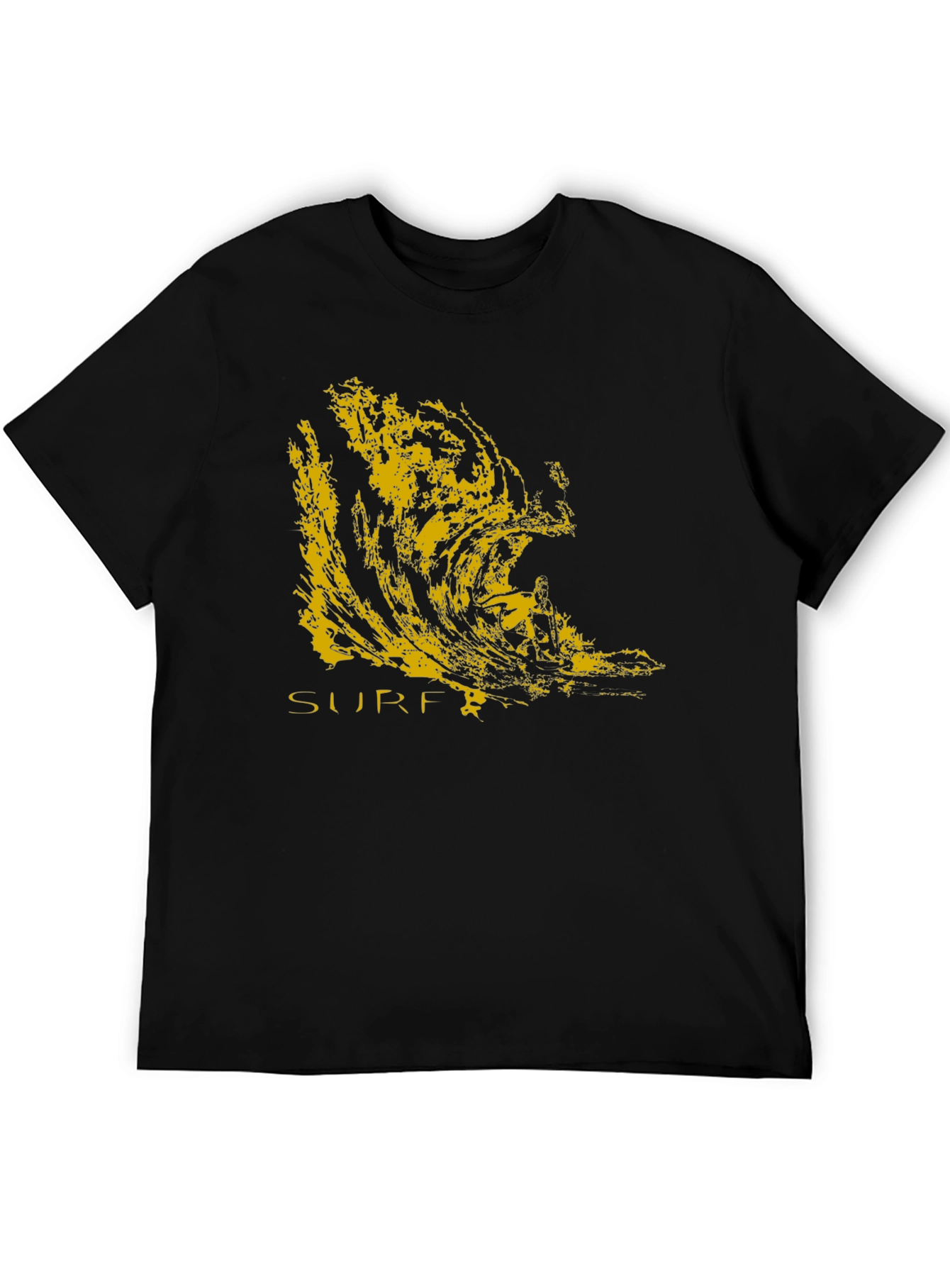 Surf Wave Graphic Black T-Shirt