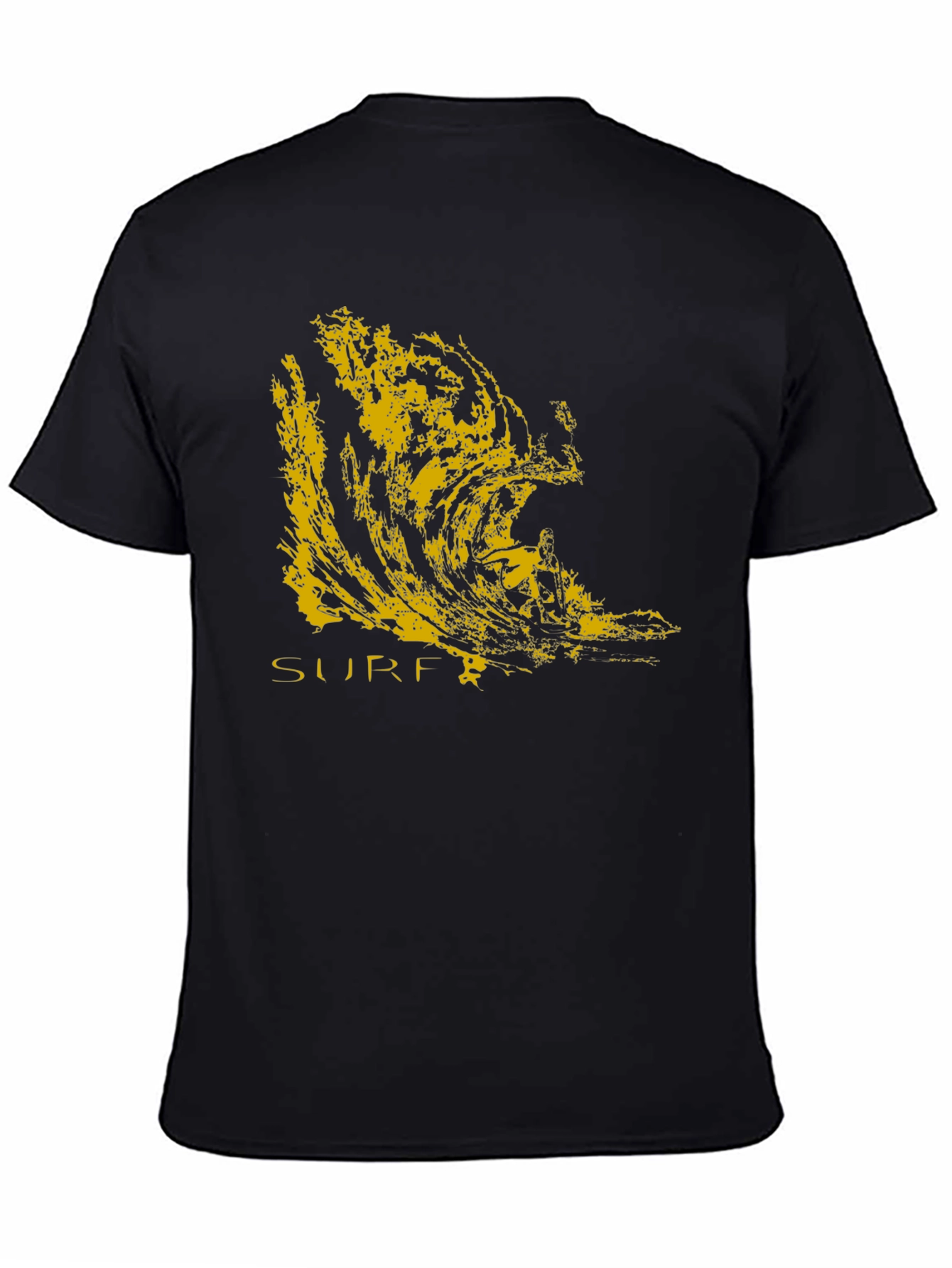Surf Wave Graphic Black T-Shirt