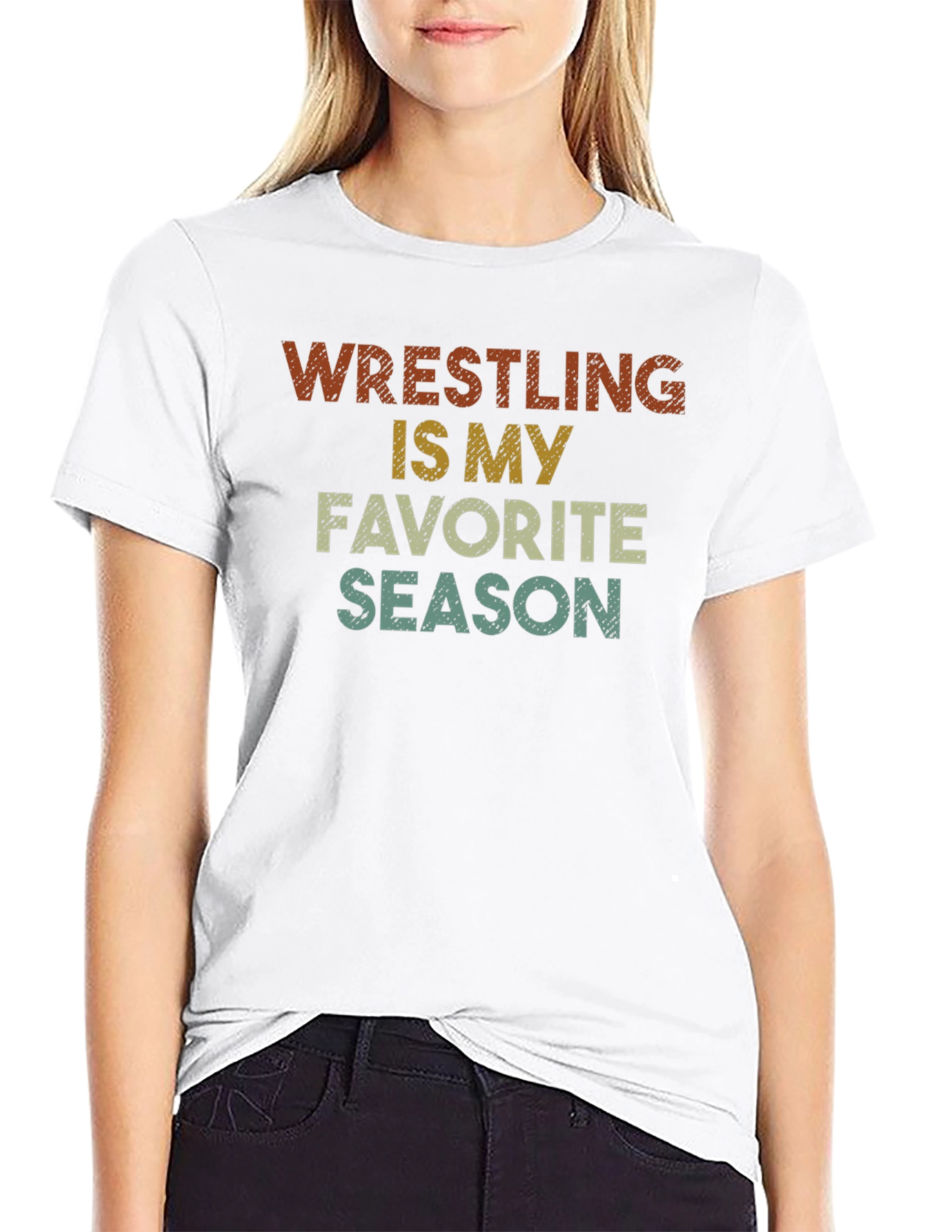 Wrestling Is My Favorite Season Retro T-Shirt