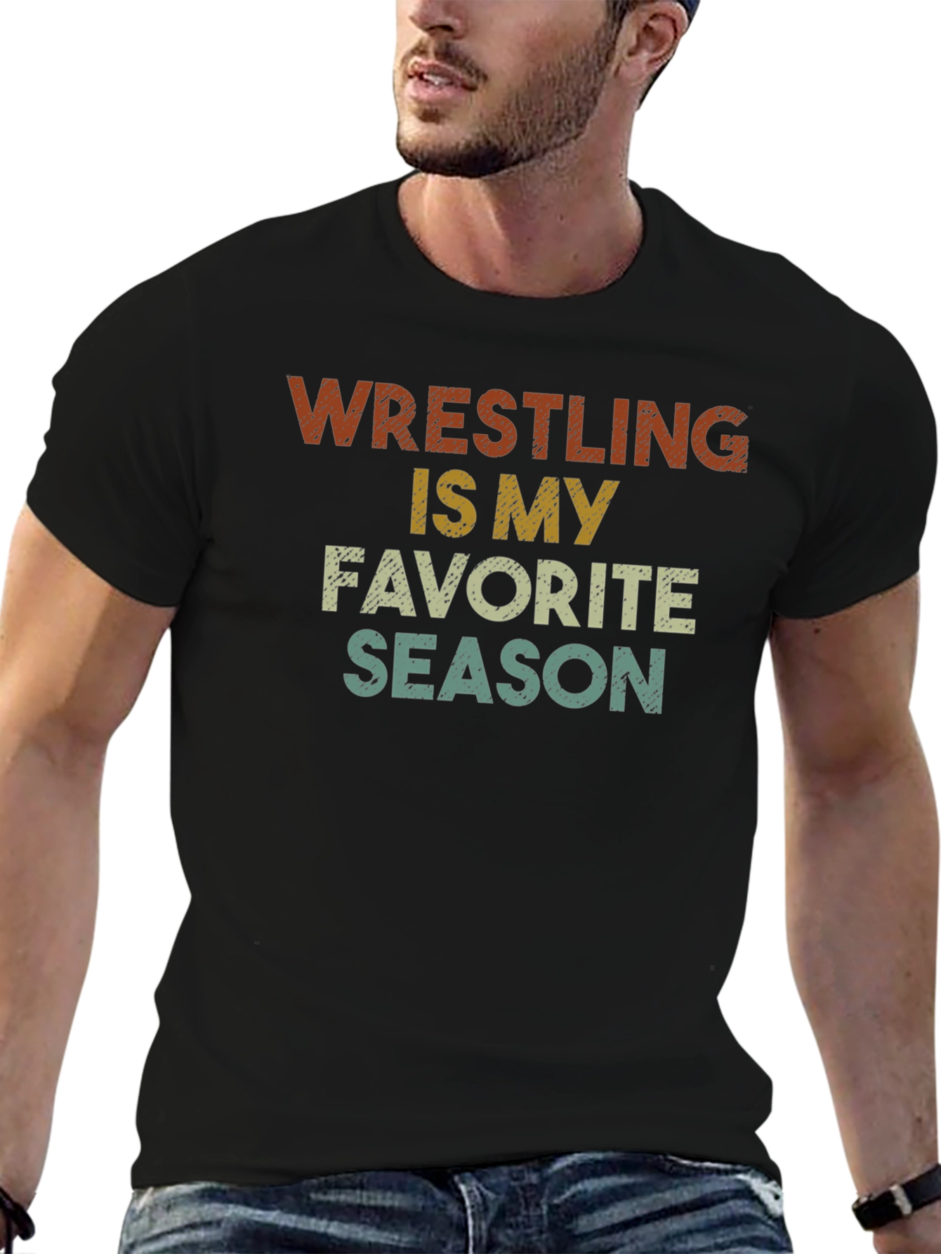 Wrestling Is My Favorite Season Retro T-Shirt