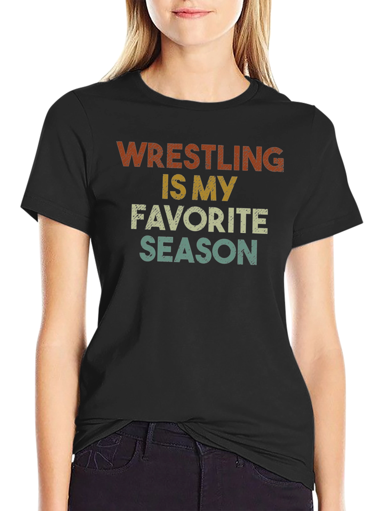Wrestling Is My Favorite Season Retro T-Shirt