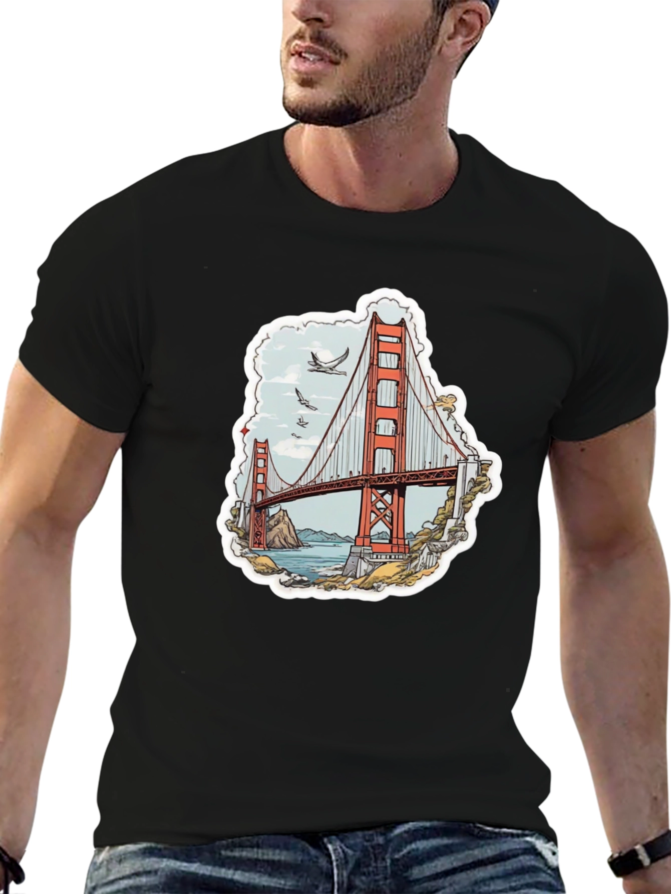 Golden Gate Bridge Graphic T-Shirt