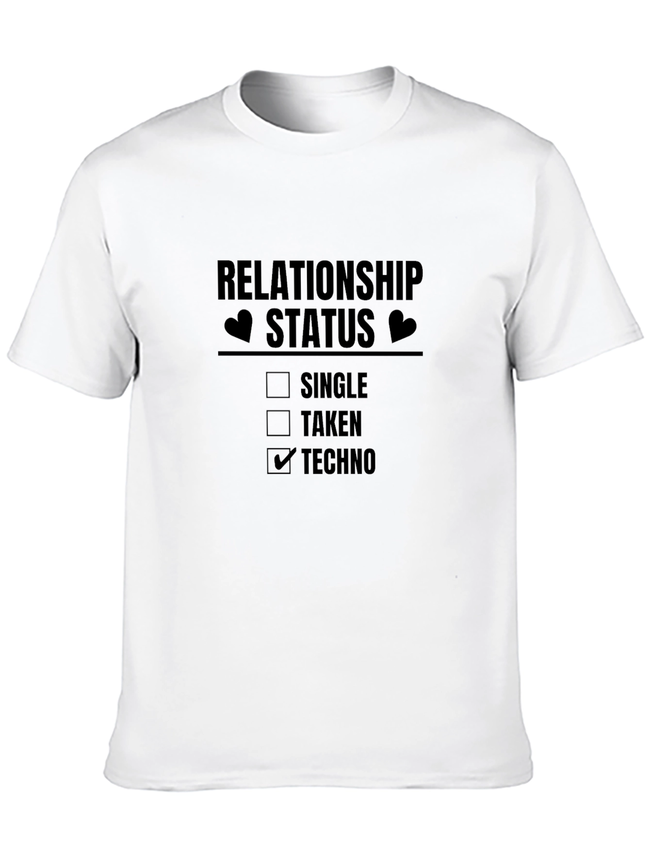 Techno Relationship Status Black T-Shirt
