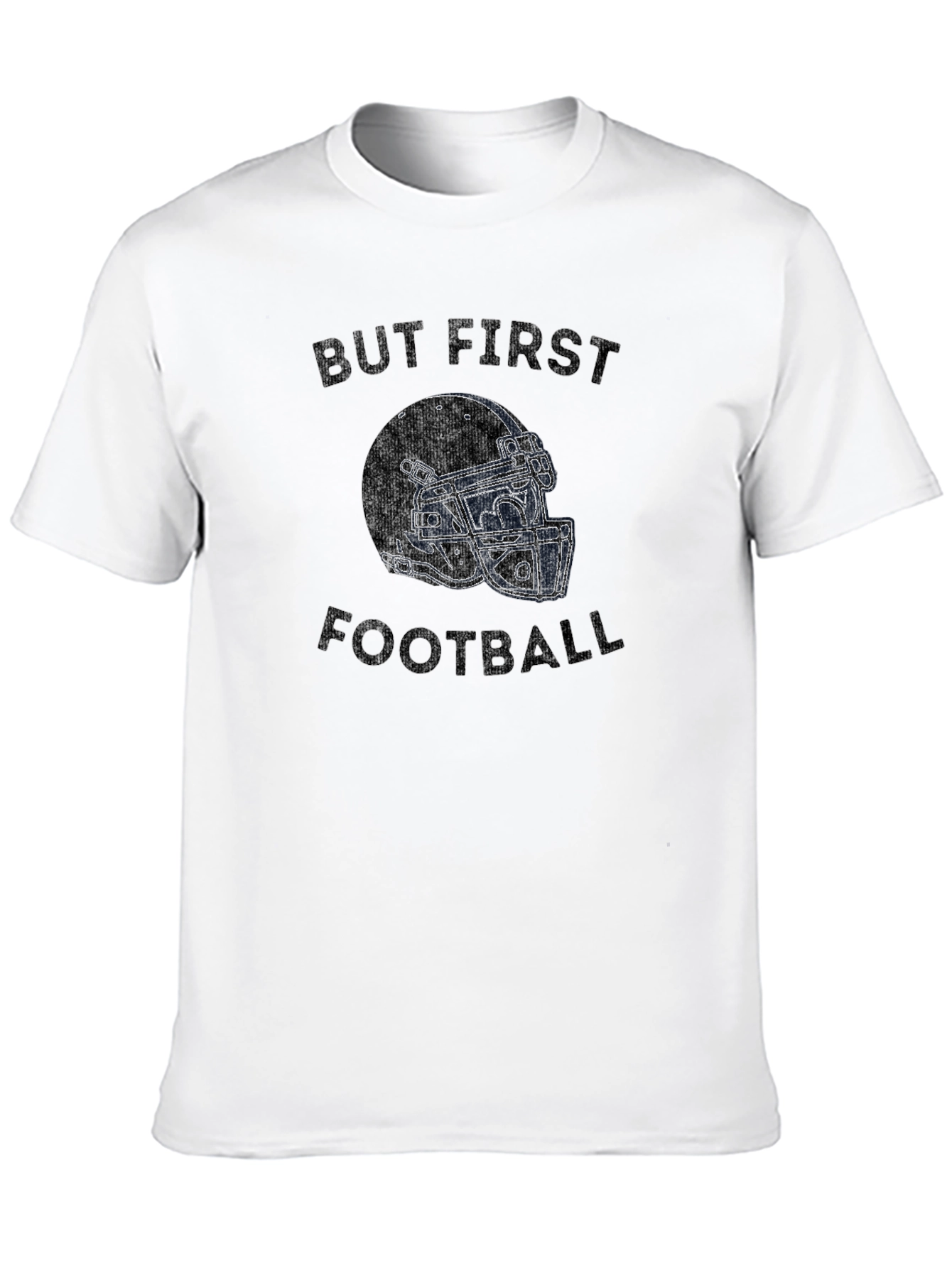 But First Football Black Graphic Tee