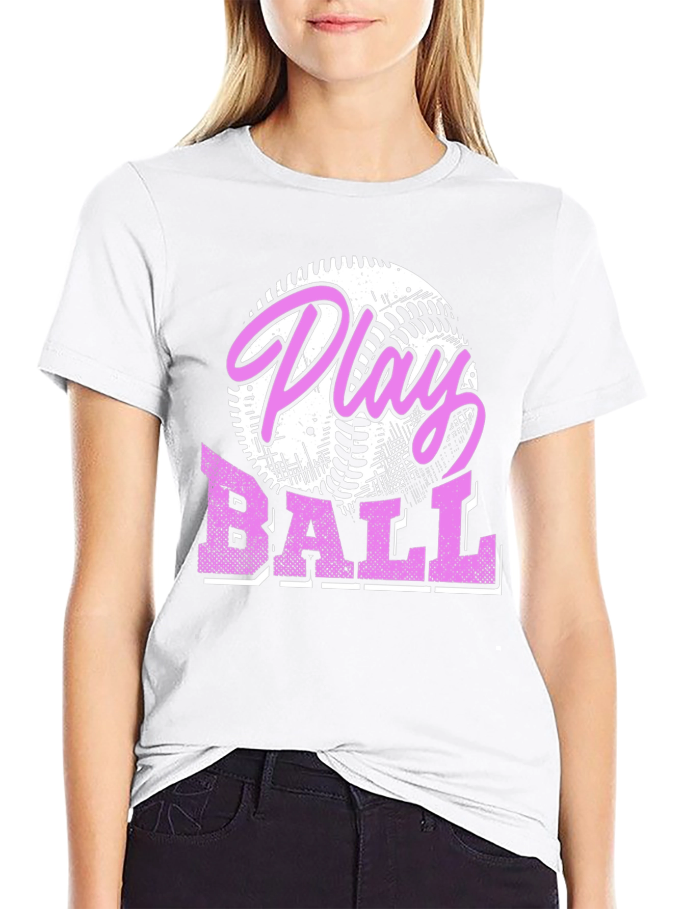 Play Ball Graphic Tee - Baseball Design T-Shirt