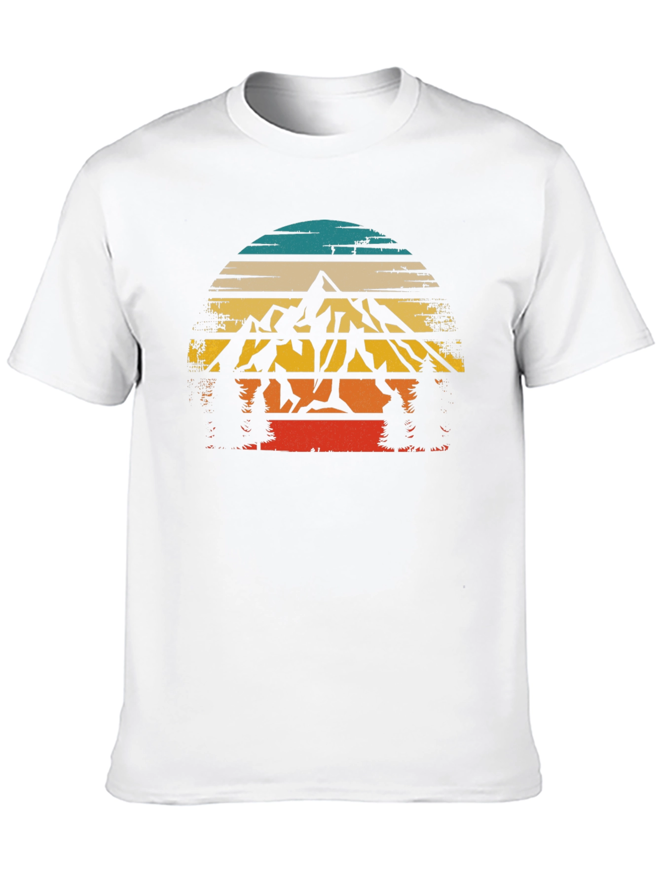 Retro Mountain Graphic Tee - Black Short Sleeve
