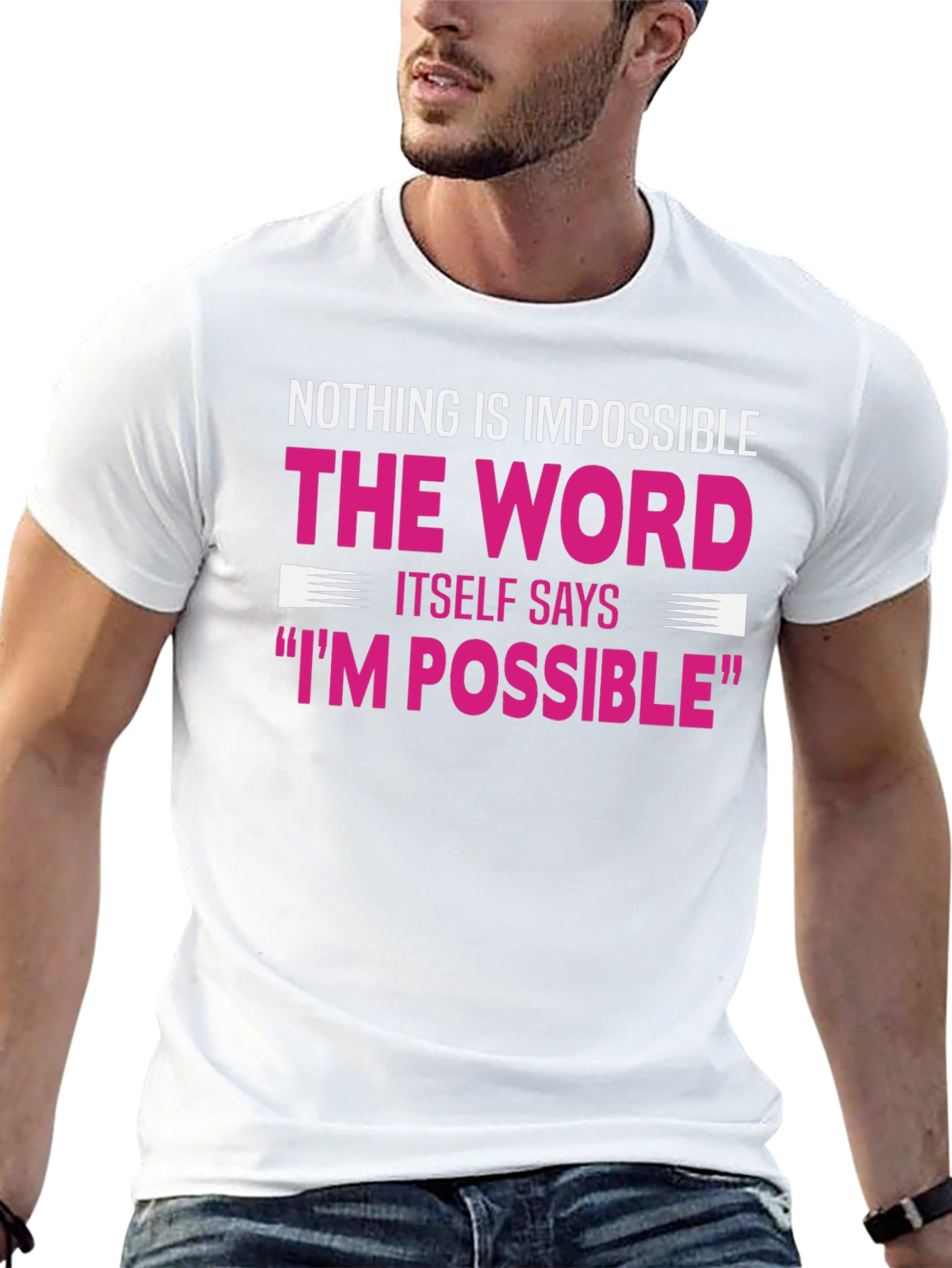Motivational Graphic Tee - Nothing Is Impossible