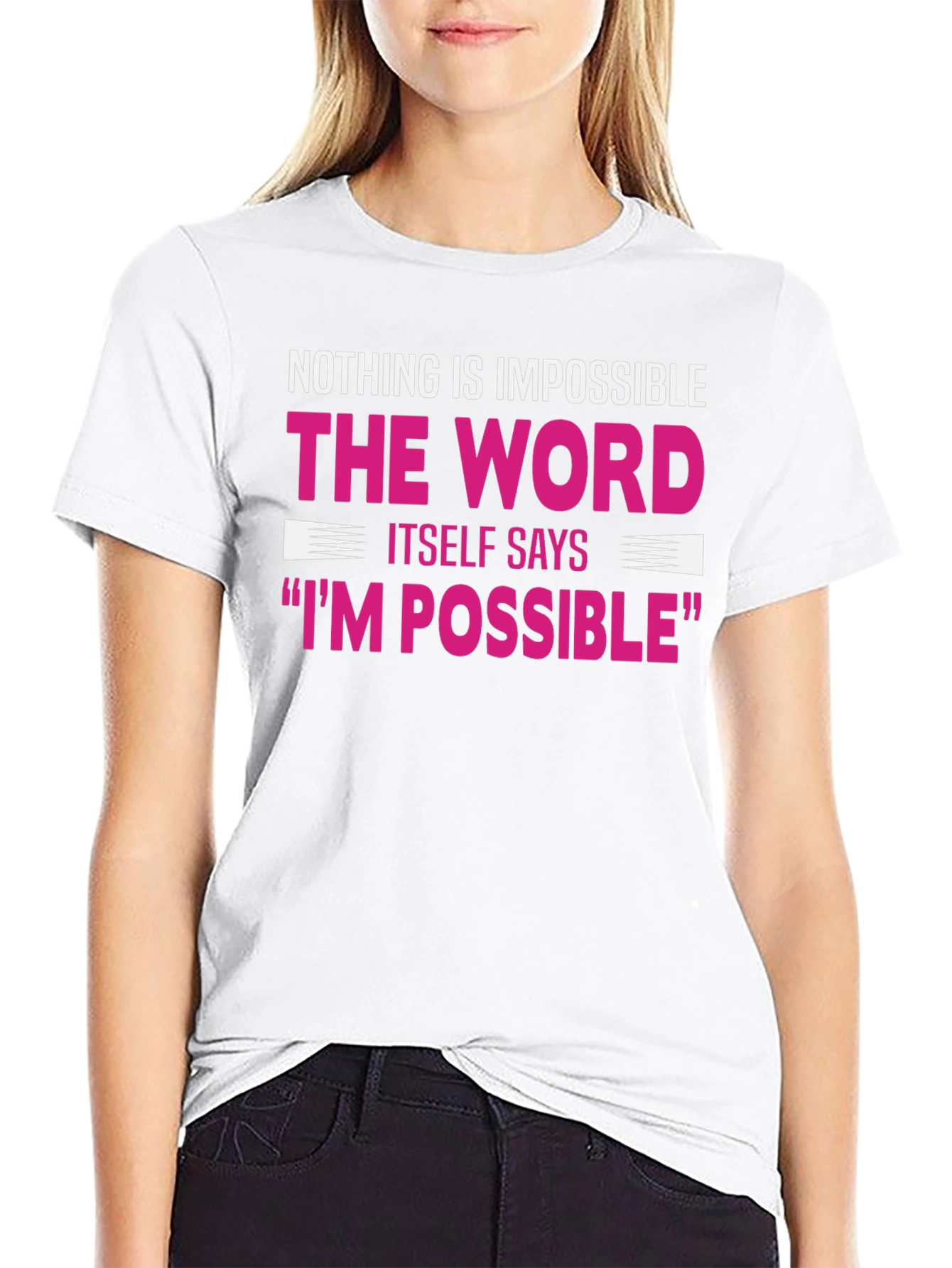 Motivational Graphic Tee - Nothing Is Impossible
