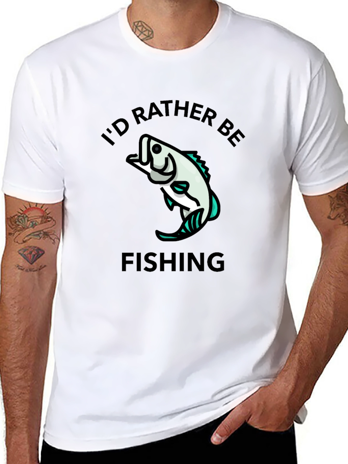Id Rather Be Fishing Graphic T-Shirt
