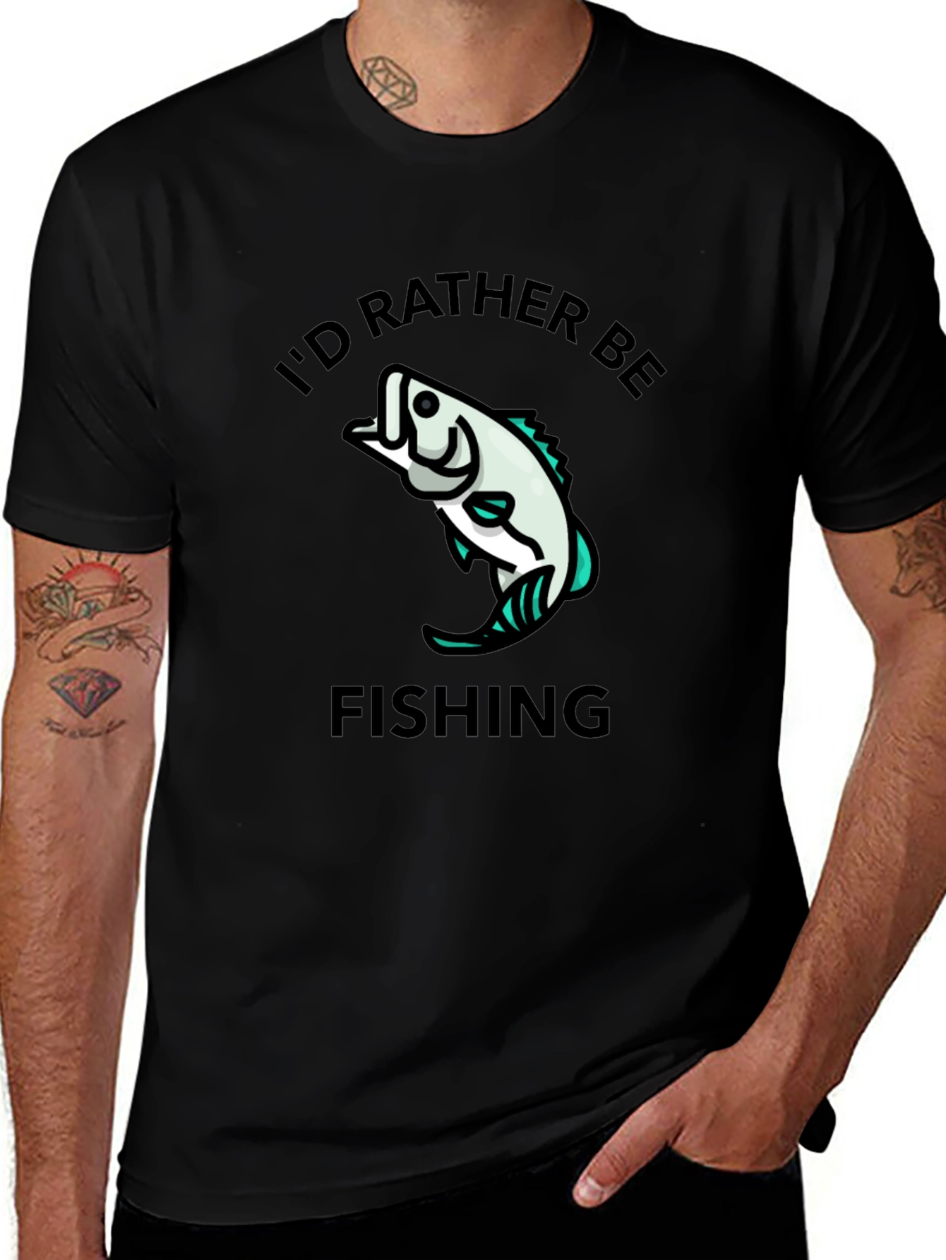 Id Rather Be Fishing Graphic T-Shirt