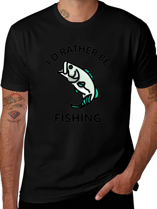 Id Rather Be Fishing Graphic T-Shirt