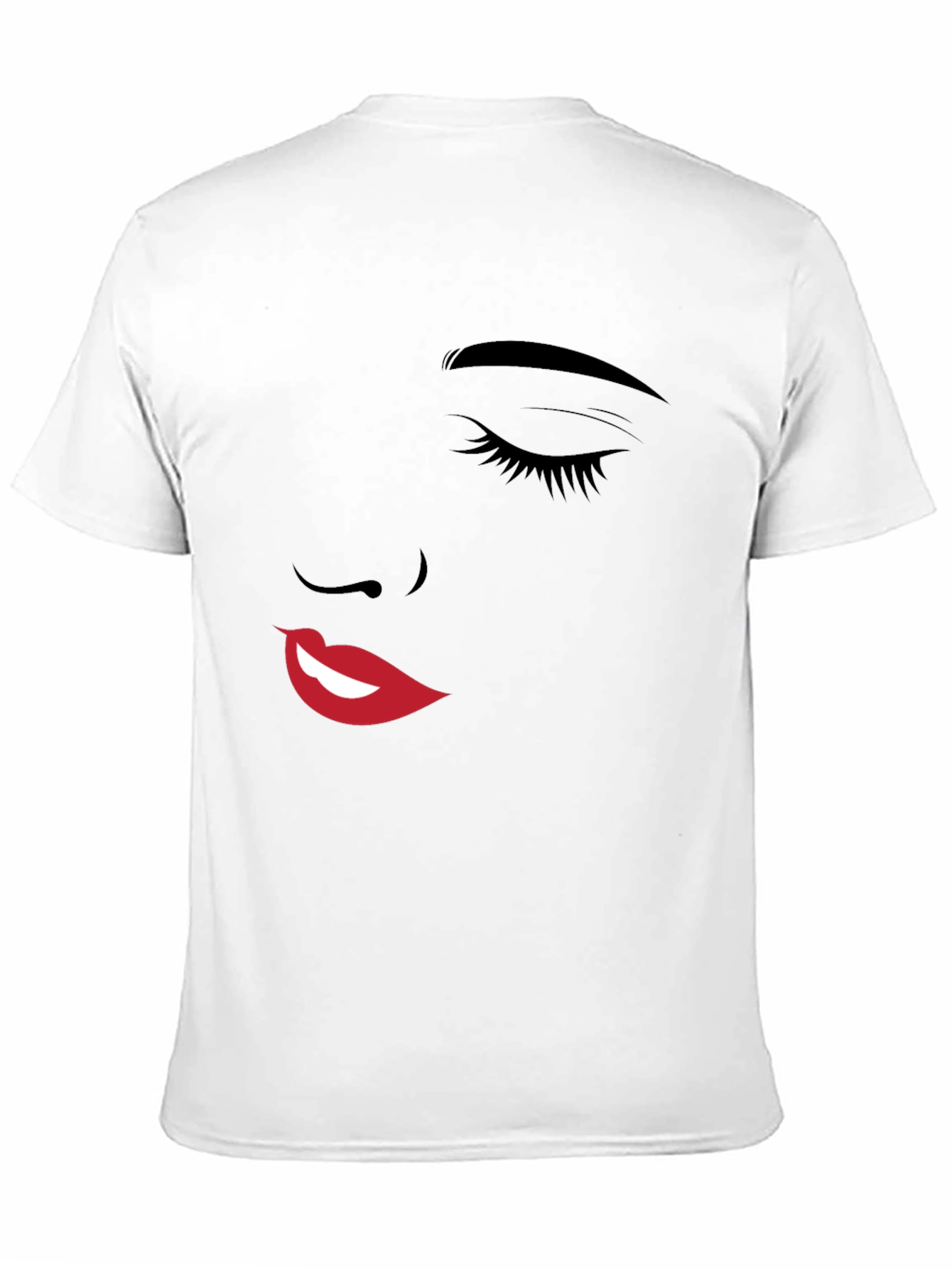 Abstract Face Graphic Black T-Shirt