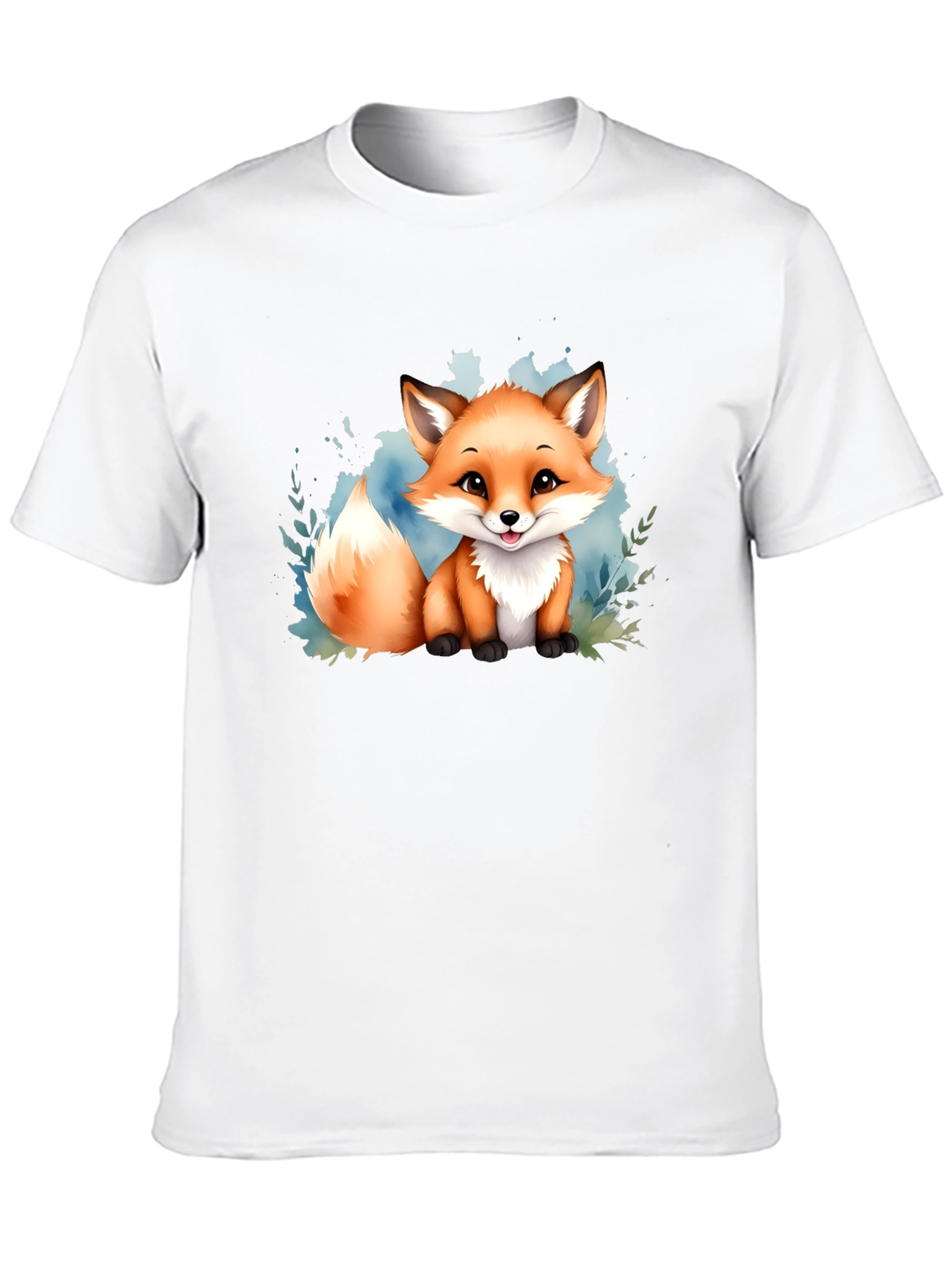 Cute Fox Graphic Tee - Black Unisex T-Shirt