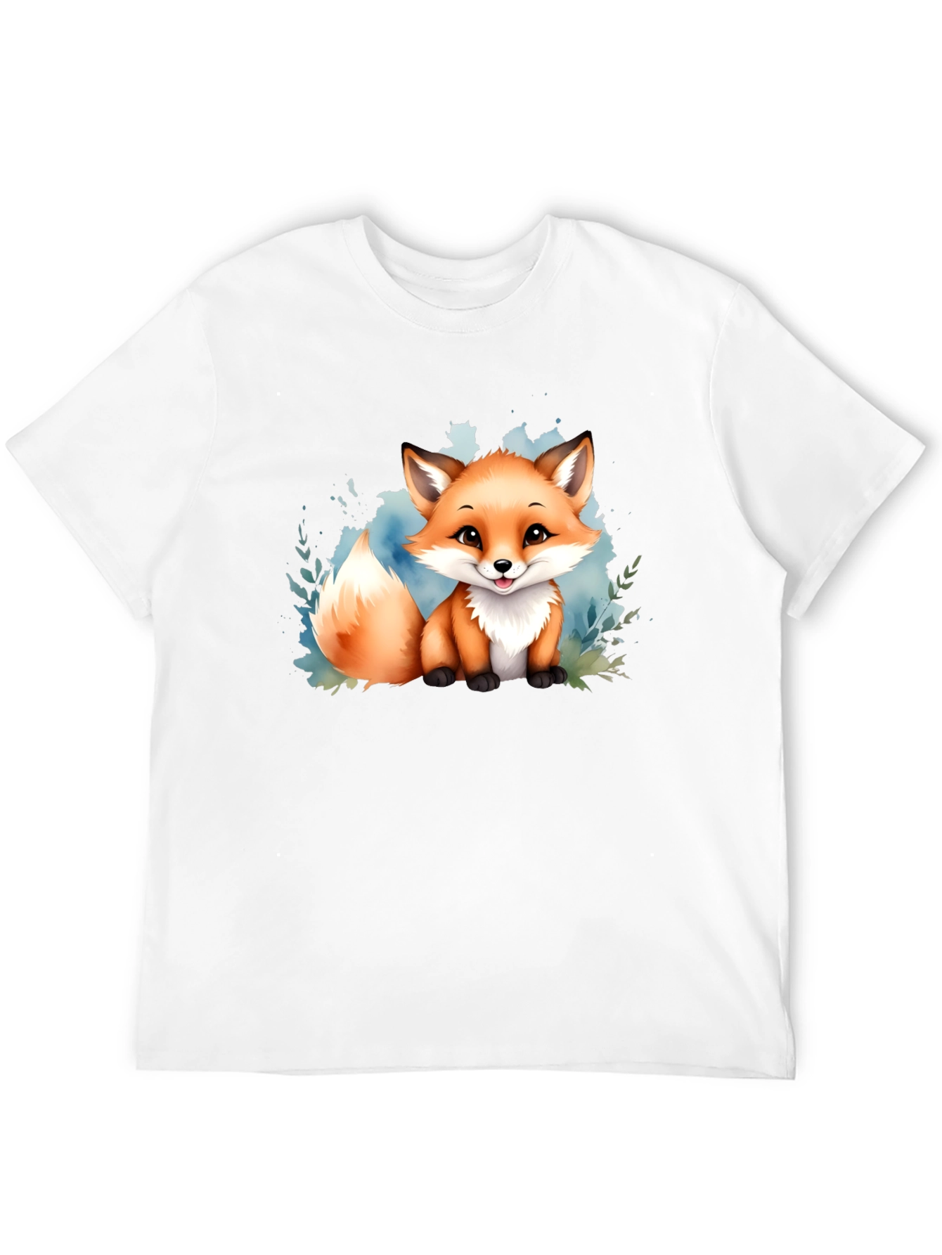 Cute Fox Graphic Tee - Black Unisex T-Shirt