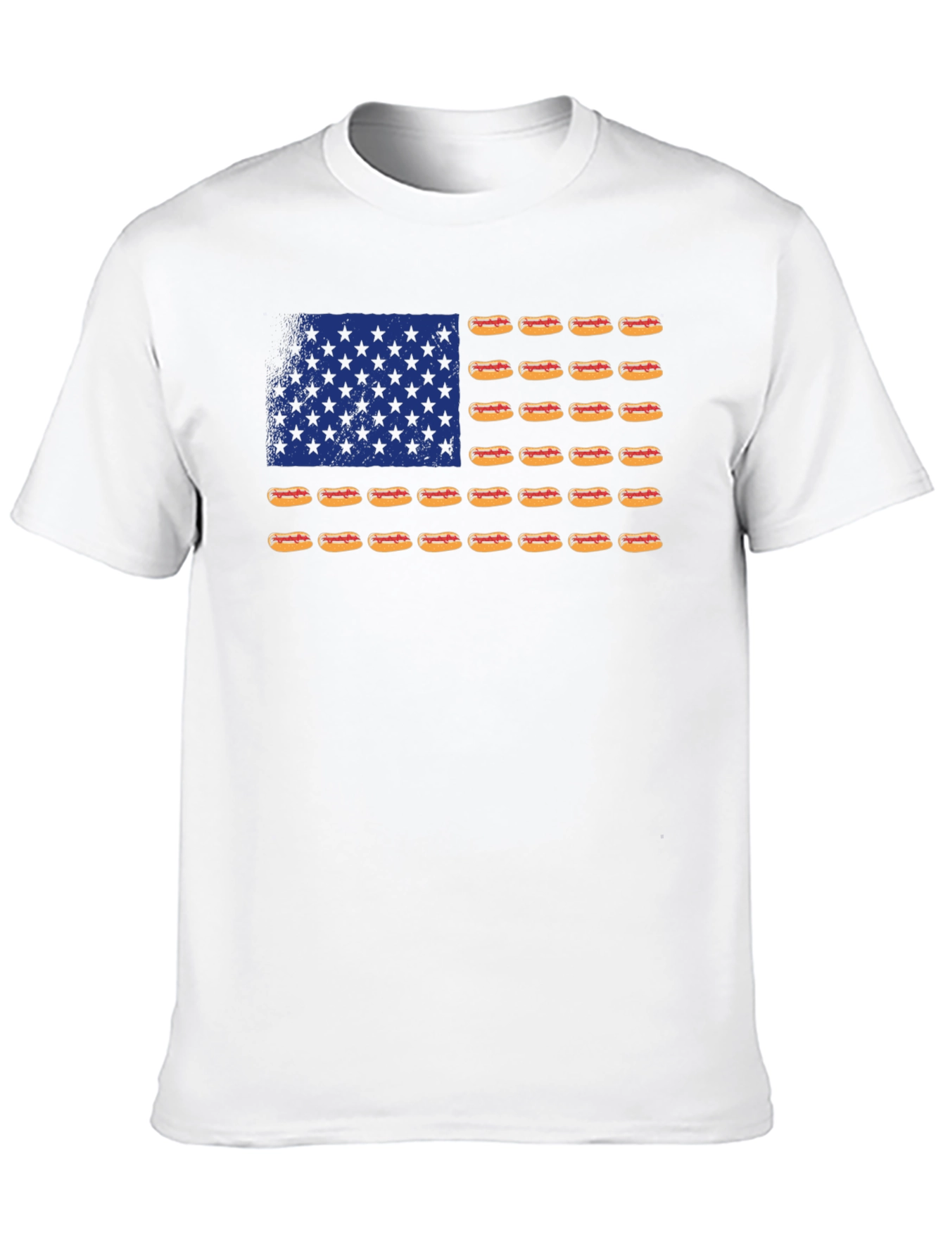 Hot Dog Flag T-Shirt - USA Patriotic Tee
