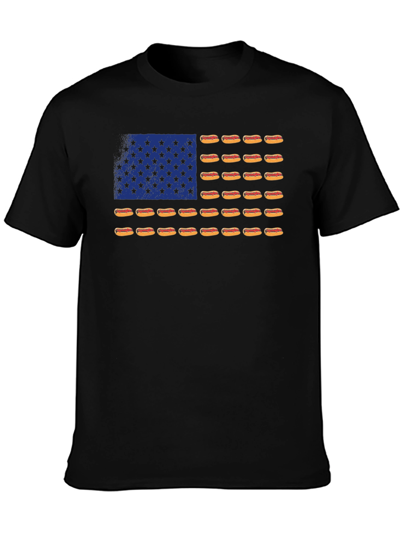 Hot Dog Flag T-Shirt - USA Patriotic Tee