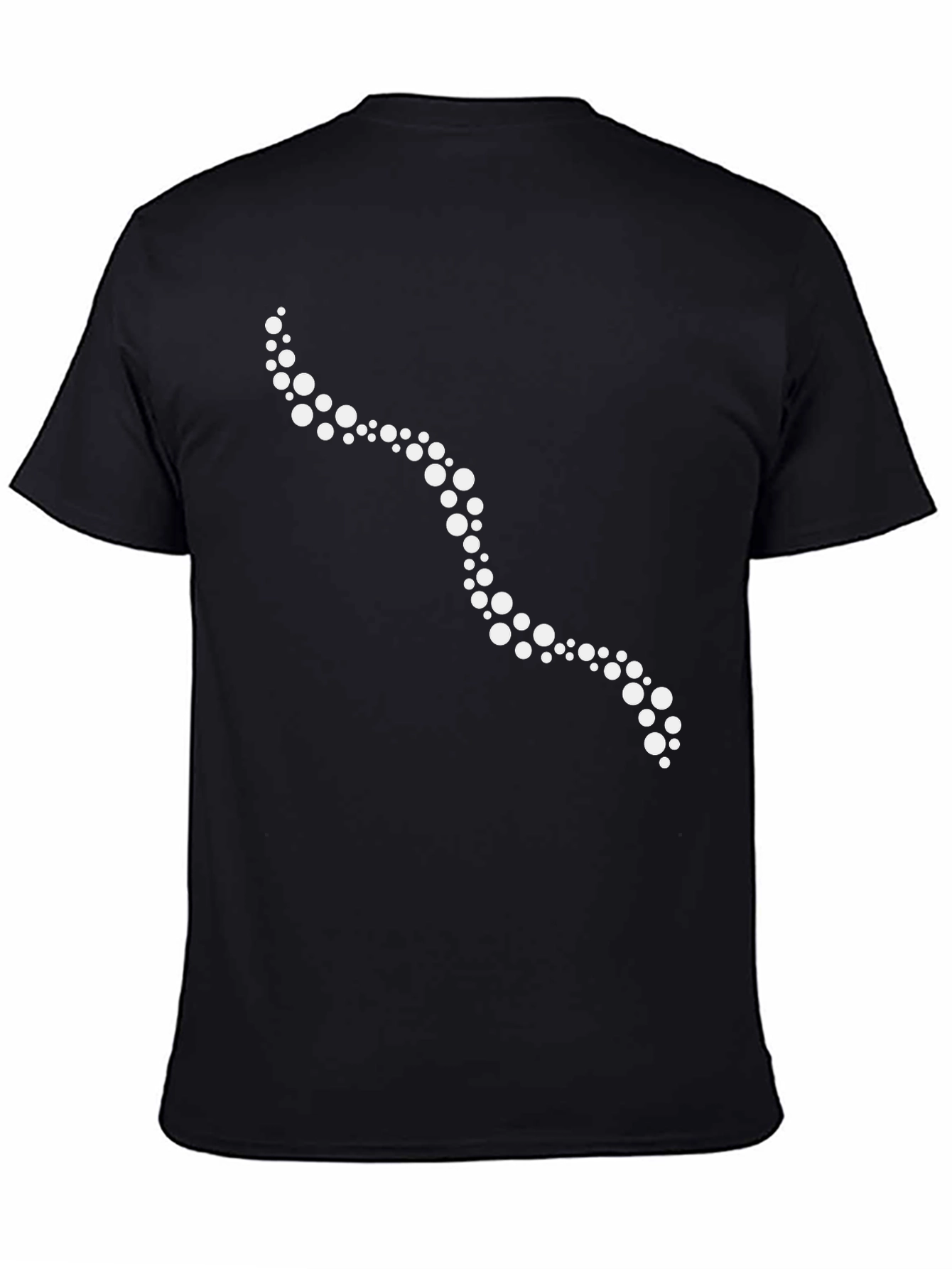 Abstract Dot Pattern Black T-Shirt