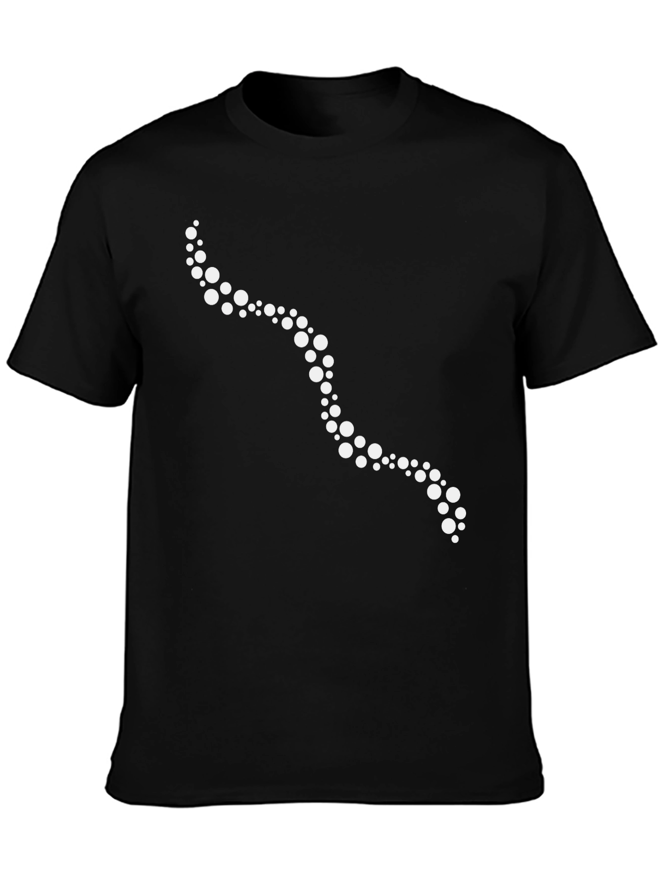 Abstract Dot Pattern Black T-Shirt