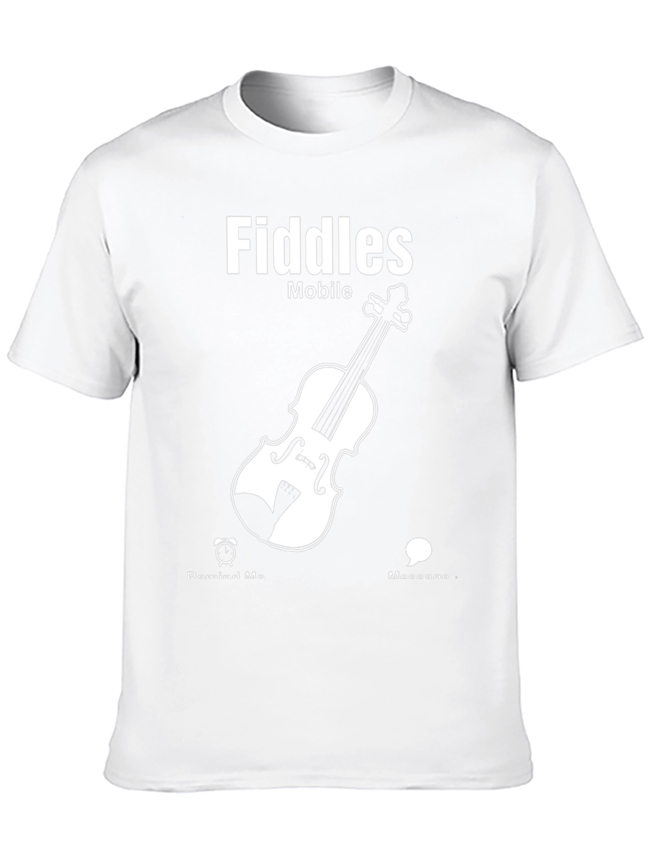 Fiddles Mobile Black T-Shirt Music Lover Tee