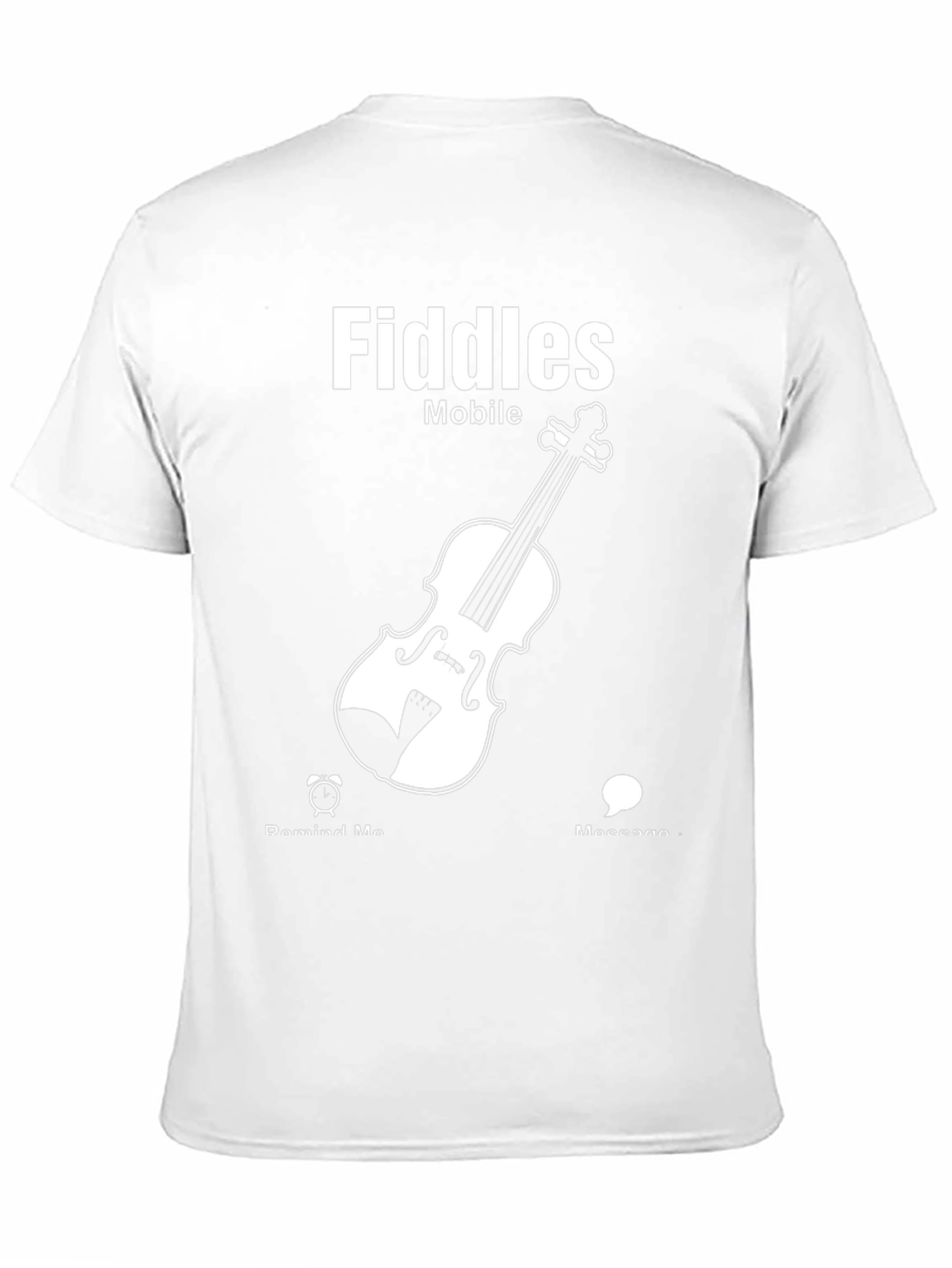 Fiddles Mobile Black T-Shirt Music Lover Tee
