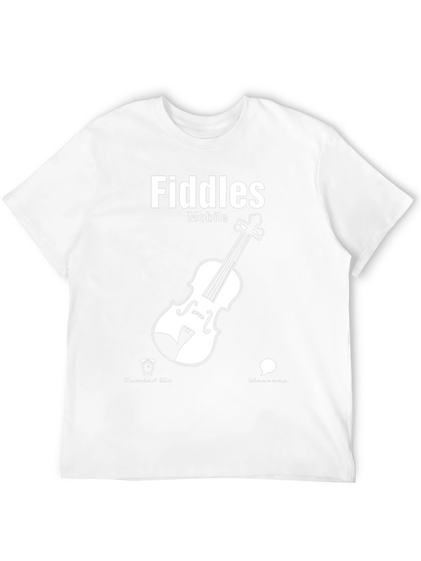 Fiddles Mobile Black T-Shirt Music Lover Tee